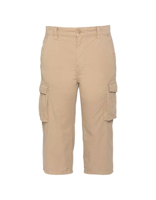 Pantacourt beige cargo multipoches