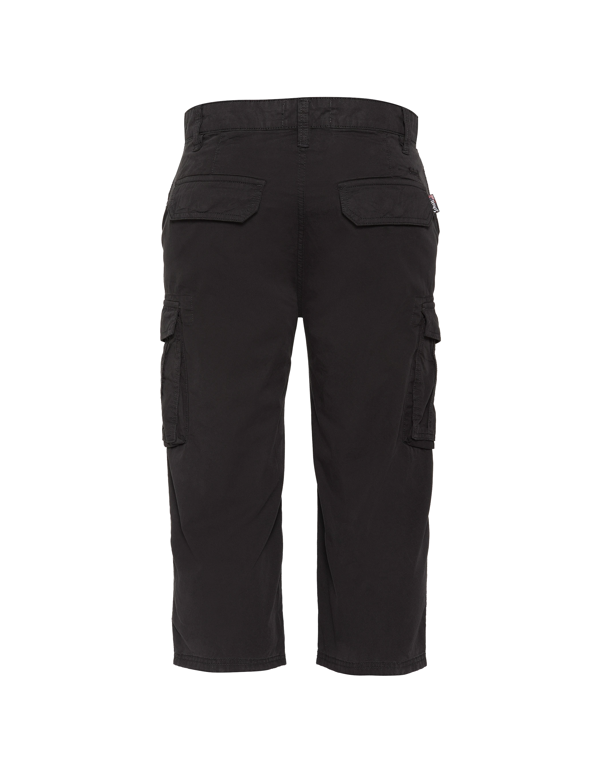 Black multi-pocket cargo capri pants-2