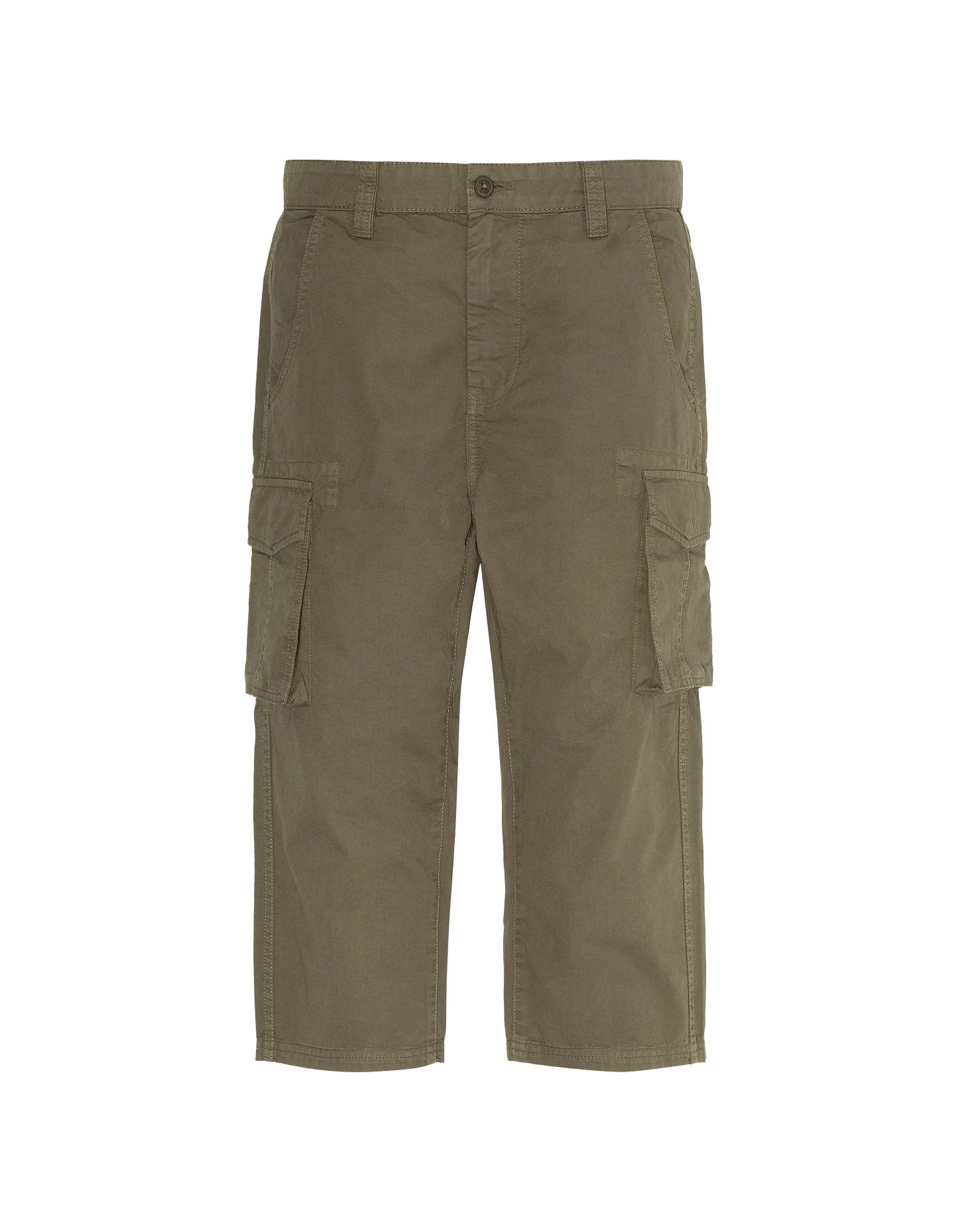 Cargo multipoche kaki pantacourt