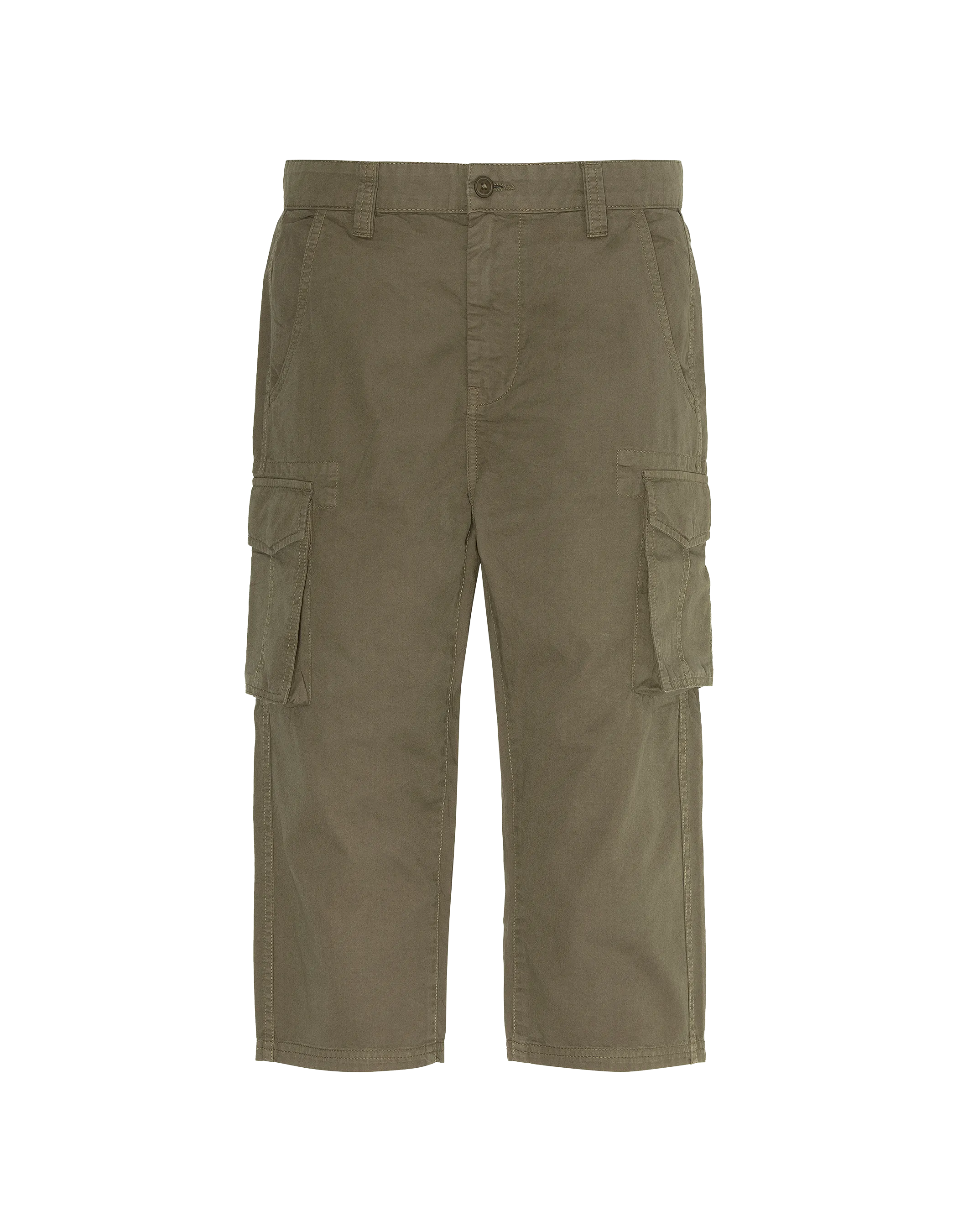 Cargo multipoche kaki pantacourt-1