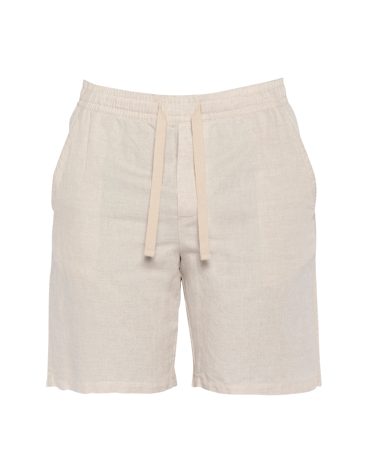 Beigefarbene Shorts aus Leinenmischung