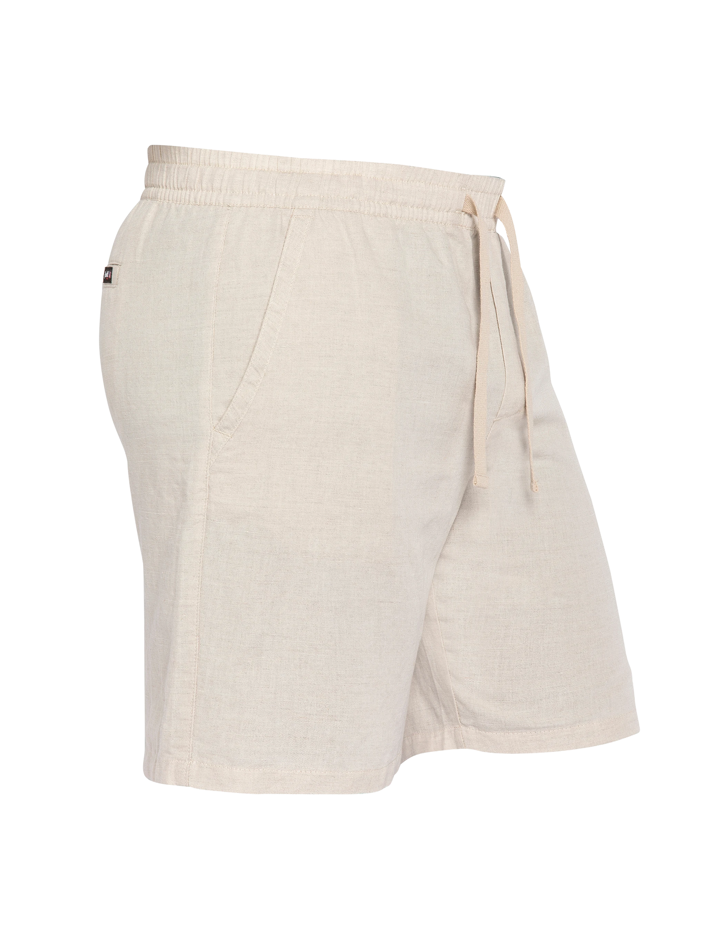 Beigefarbene Shorts aus Leinenmischung