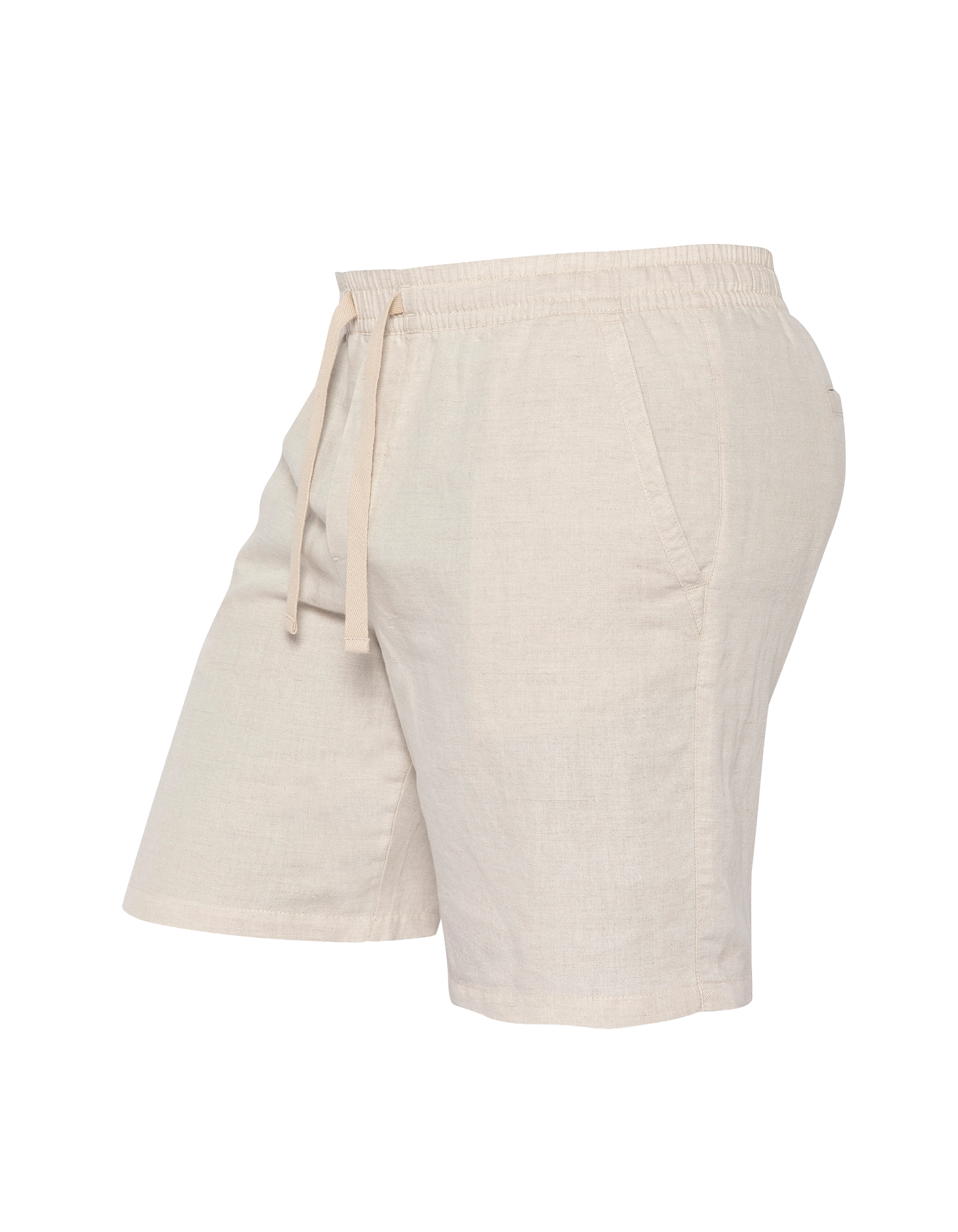 Beigefarbene Shorts aus Leinenmischung