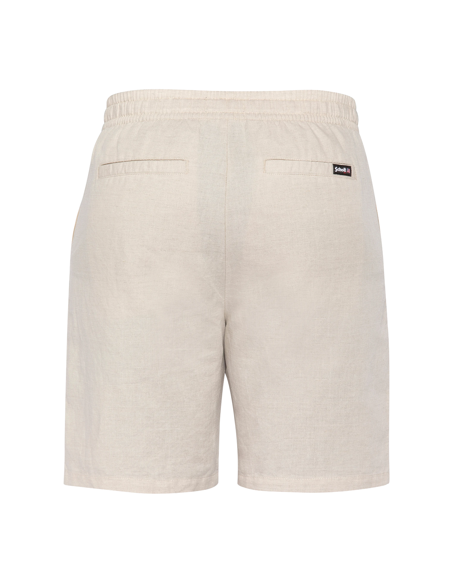 Beigefarbene Shorts aus Leinenmischung