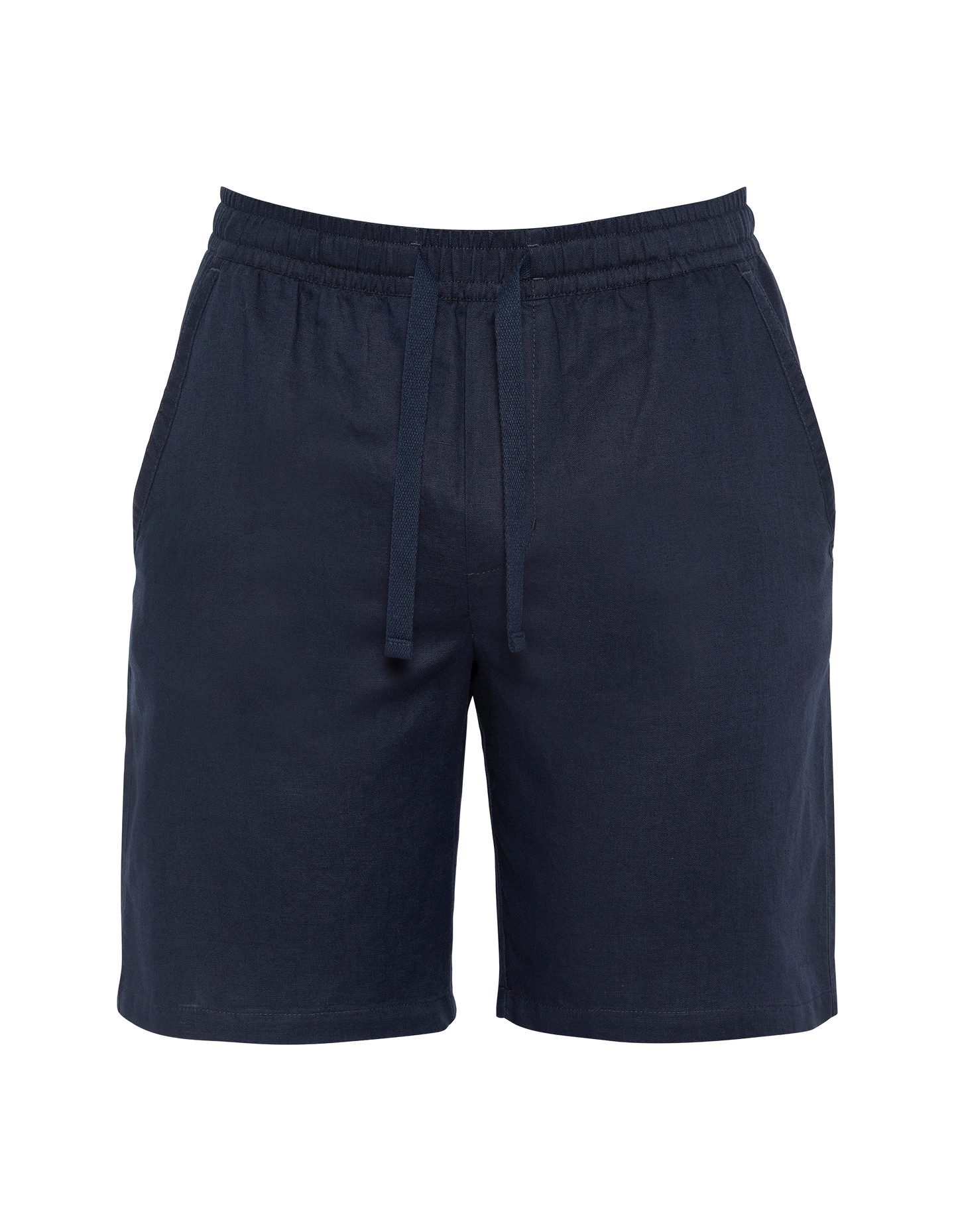 Marineblaue Shorts aus Leinenmischung