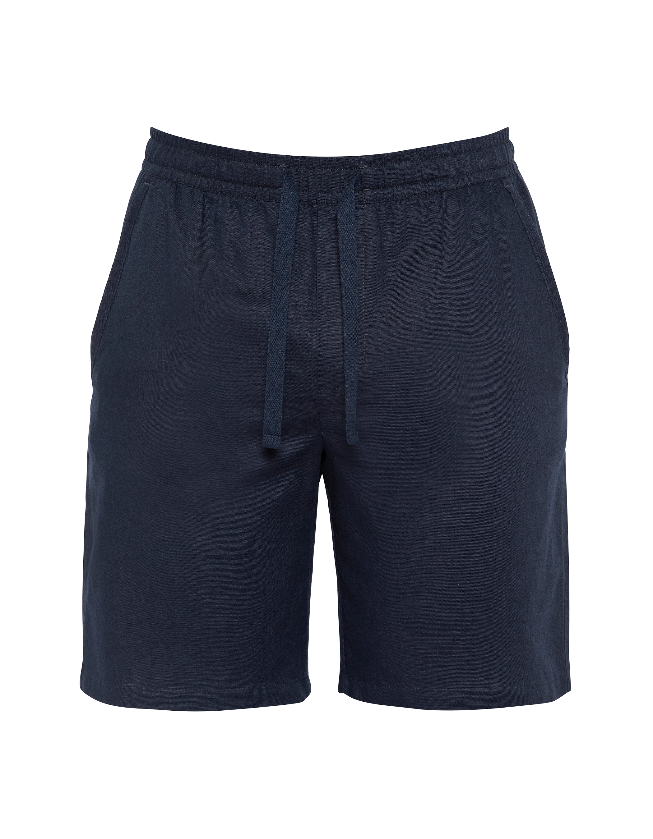 Marineblaue Shorts aus Leinenmischung-1