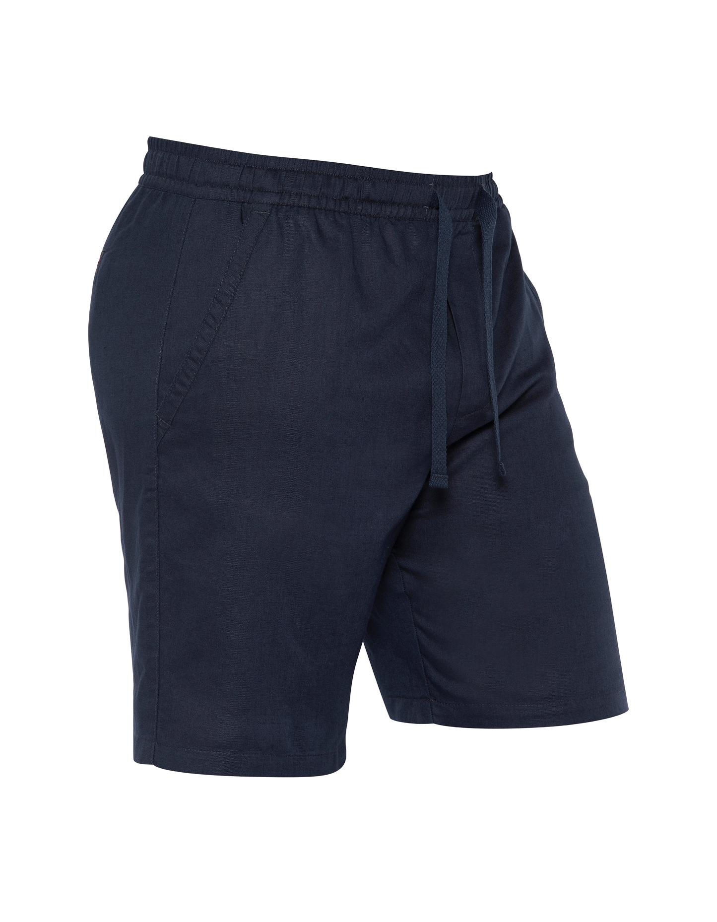 Marineblaue Shorts aus Leinenmischung