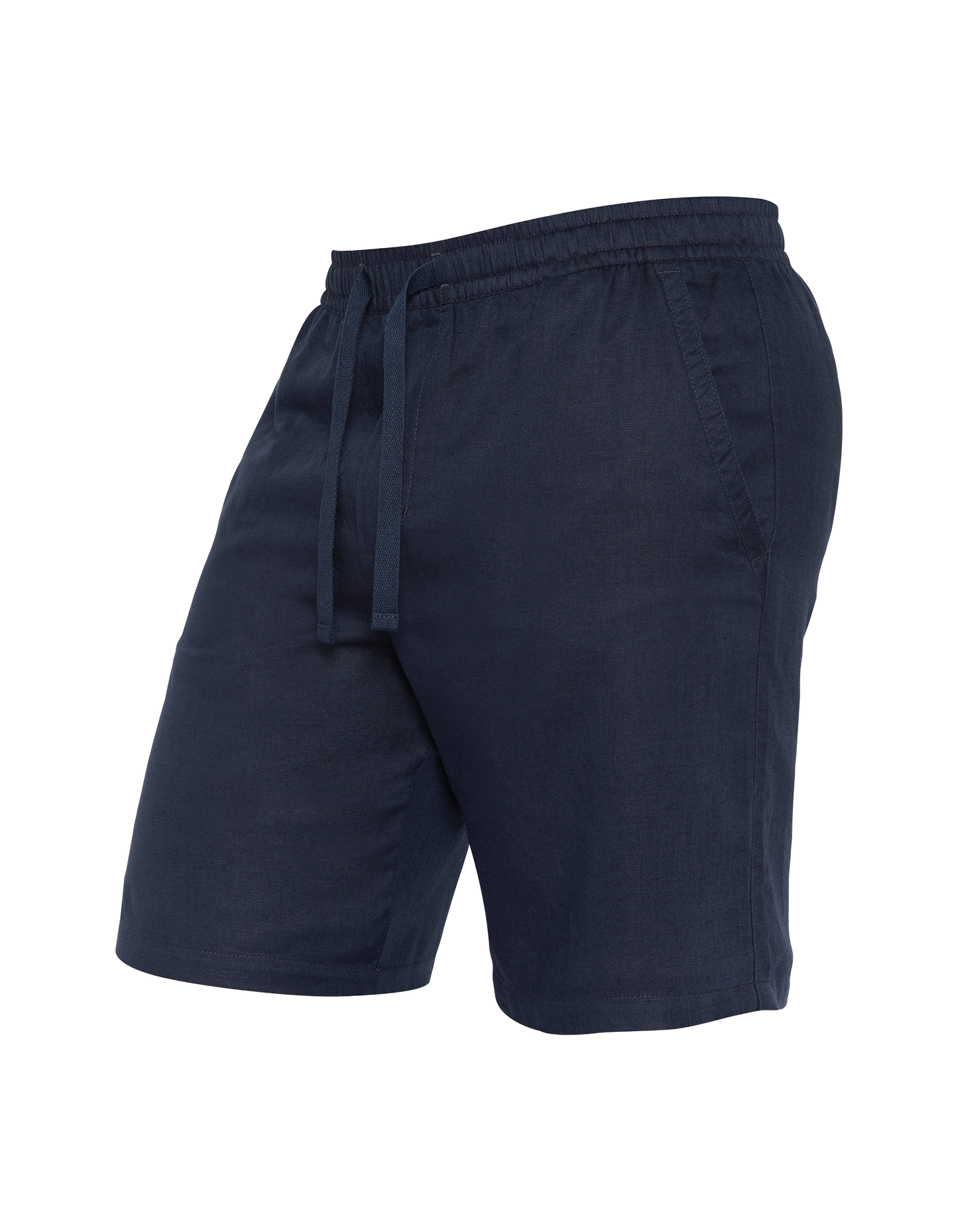 Marineblaue Shorts aus Leinenmischung