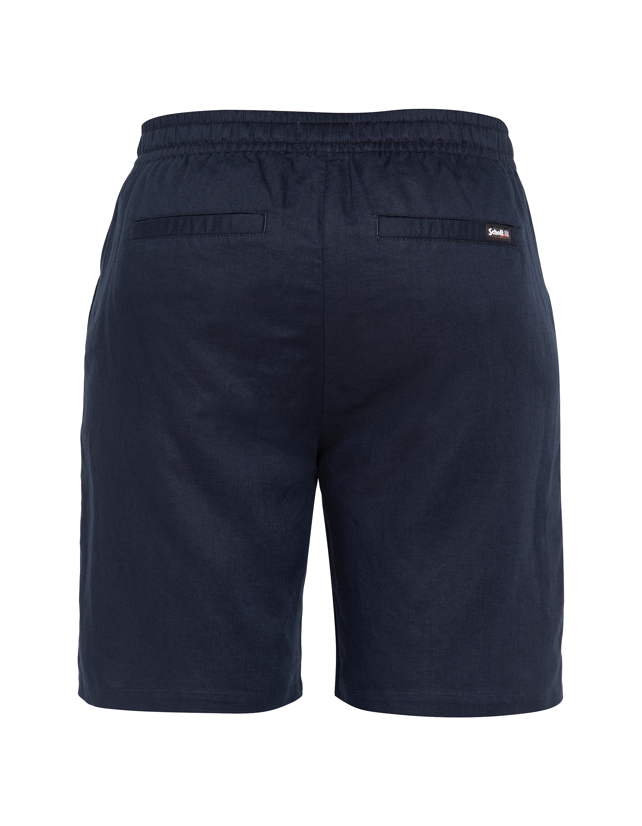 Marineblaue Shorts aus Leinenmischung-2