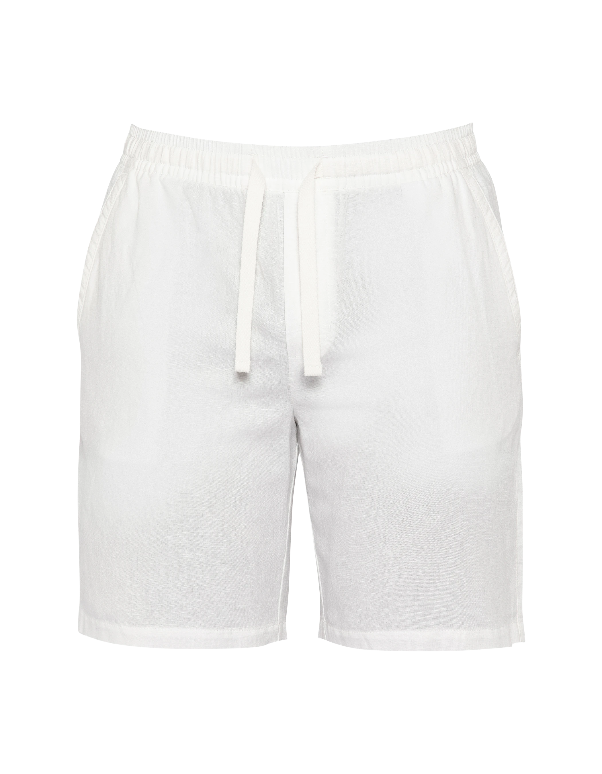 Weiße Shorts aus Leinenmischung-1