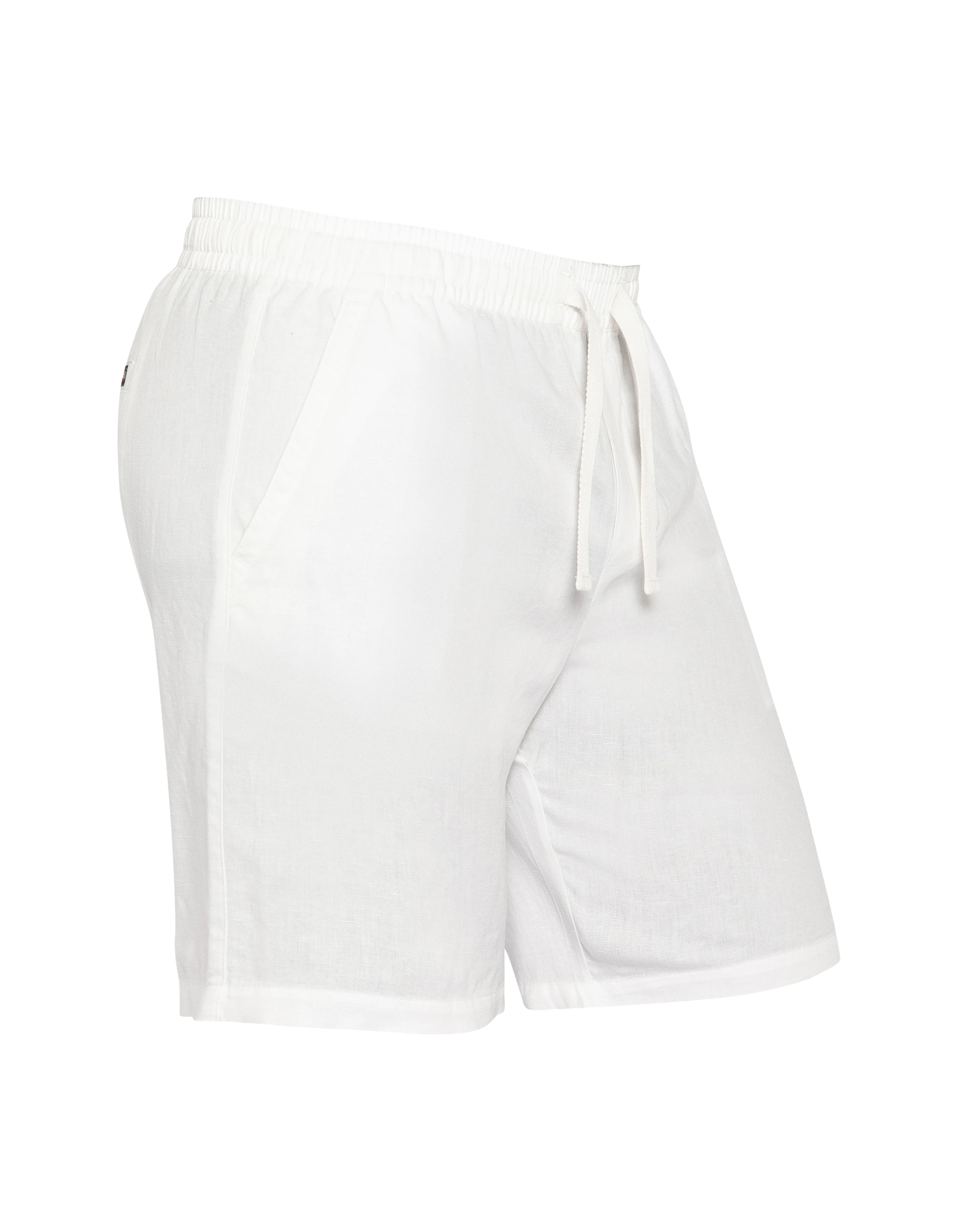 Weiße Shorts aus Leinenmischung-3