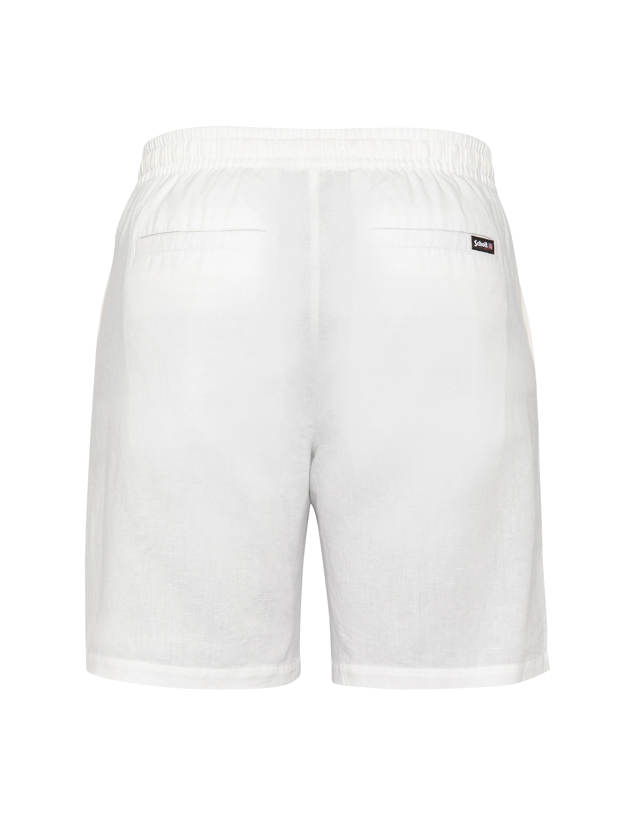 Weiße Shorts aus Leinenmischung-2