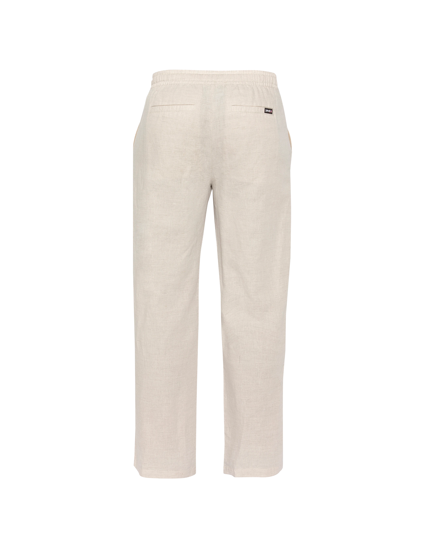 Beigefarbene Hose aus Leinenmischung