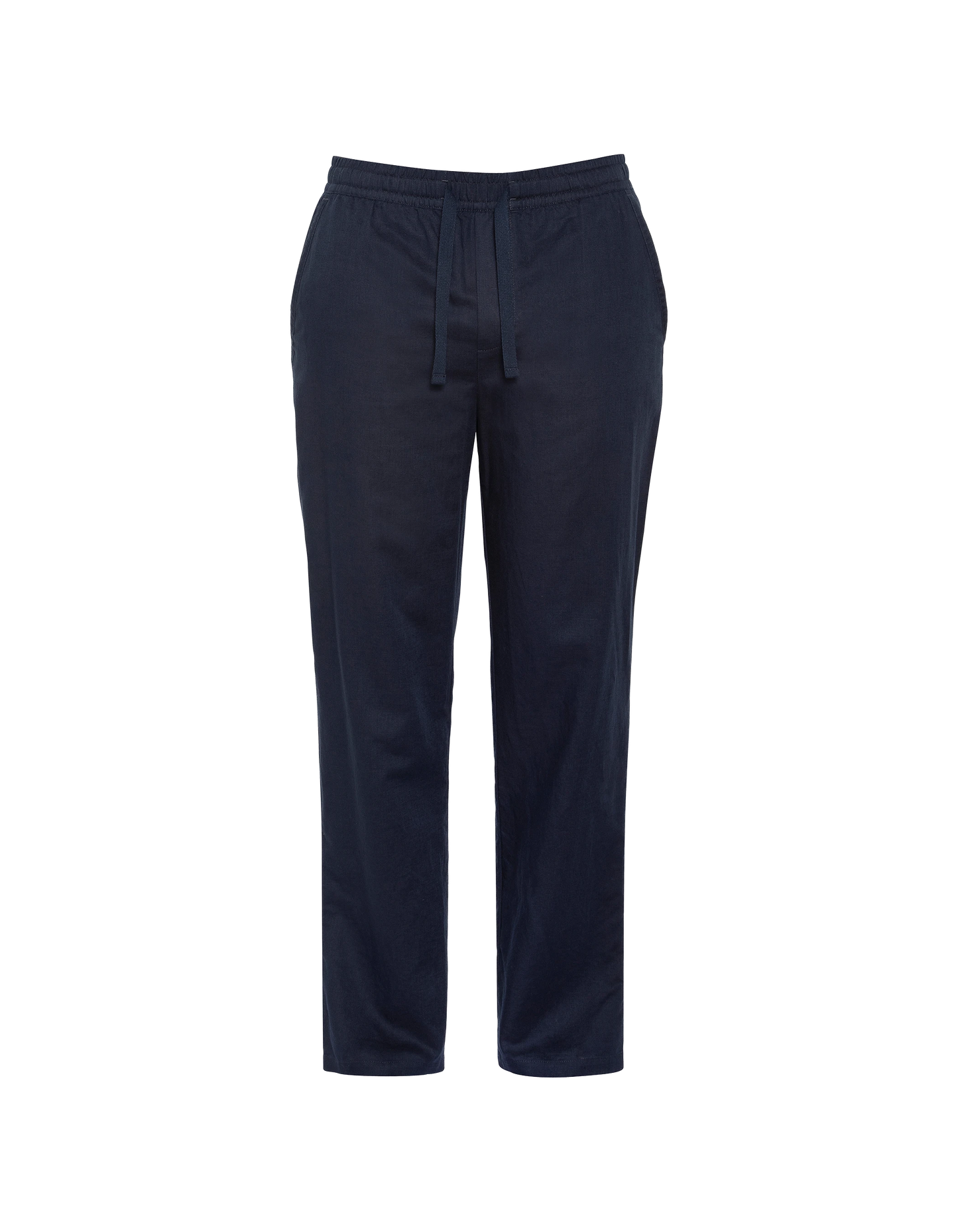 Marineblaue Hose aus Leinenmischung
