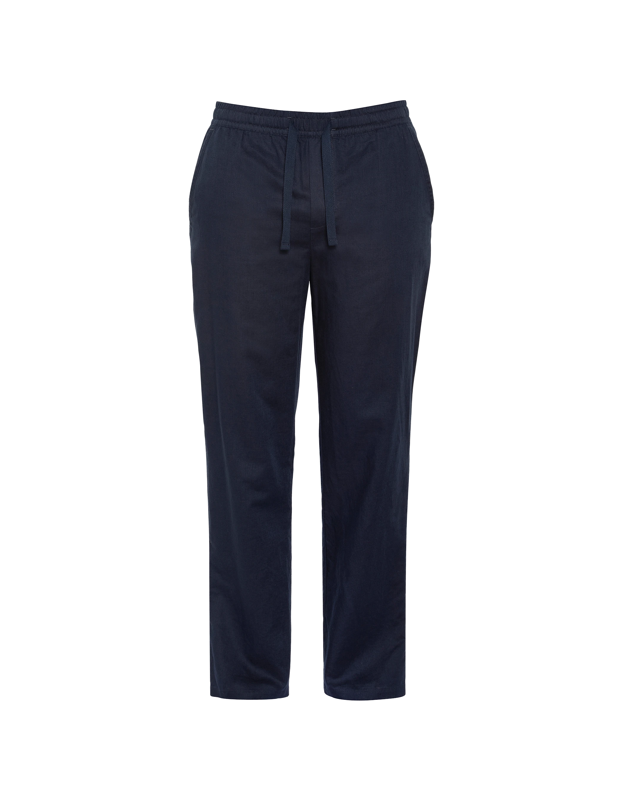 Marineblaue Hose aus Leinenmischung-1
