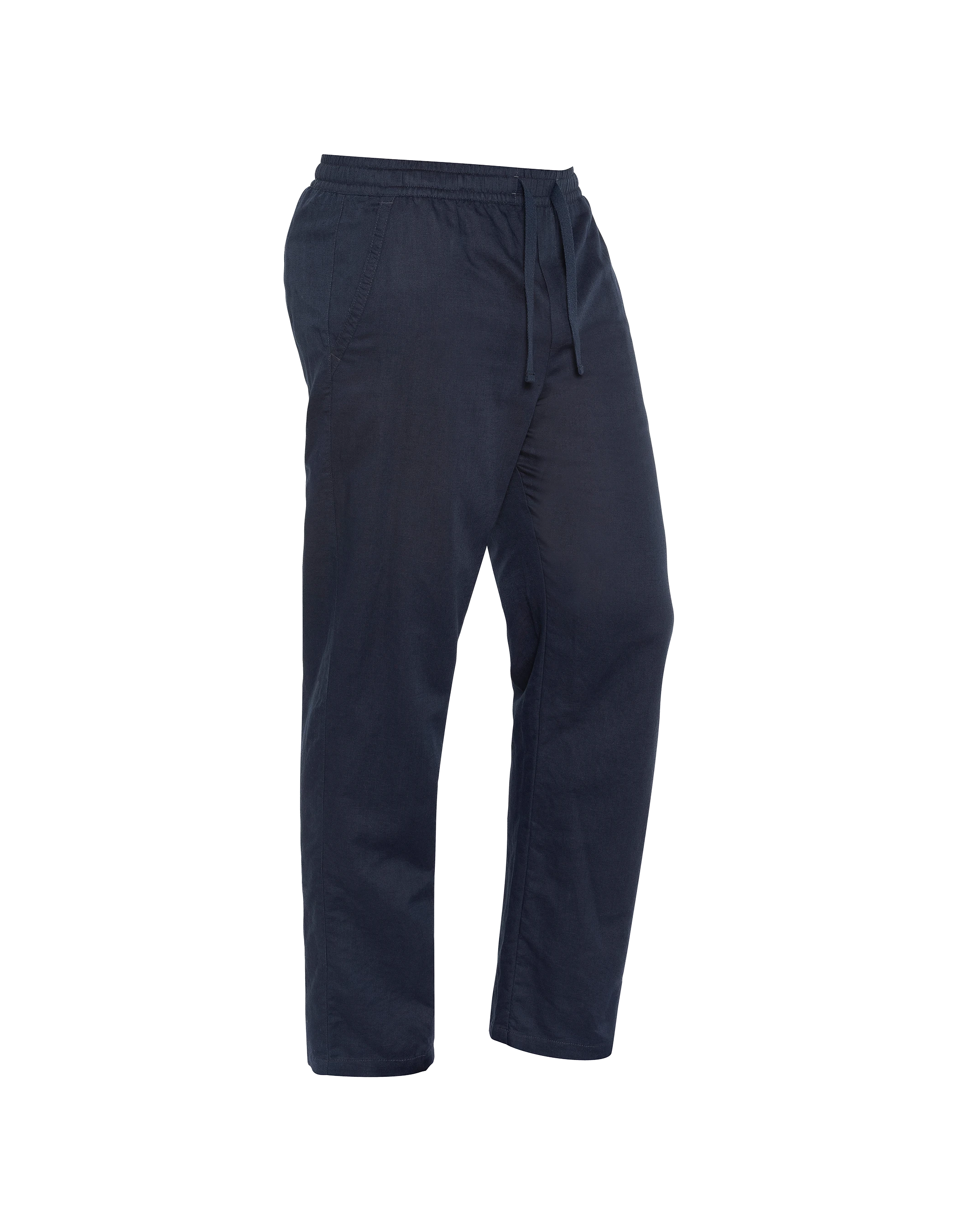 Marineblaue Hose aus Leinenmischung-3