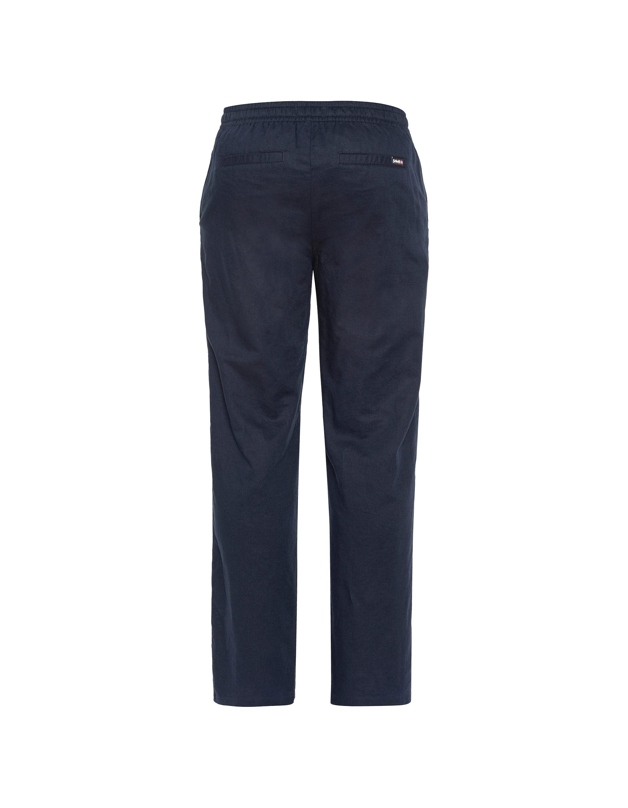 Marineblaue Hose aus Leinenmischung-2