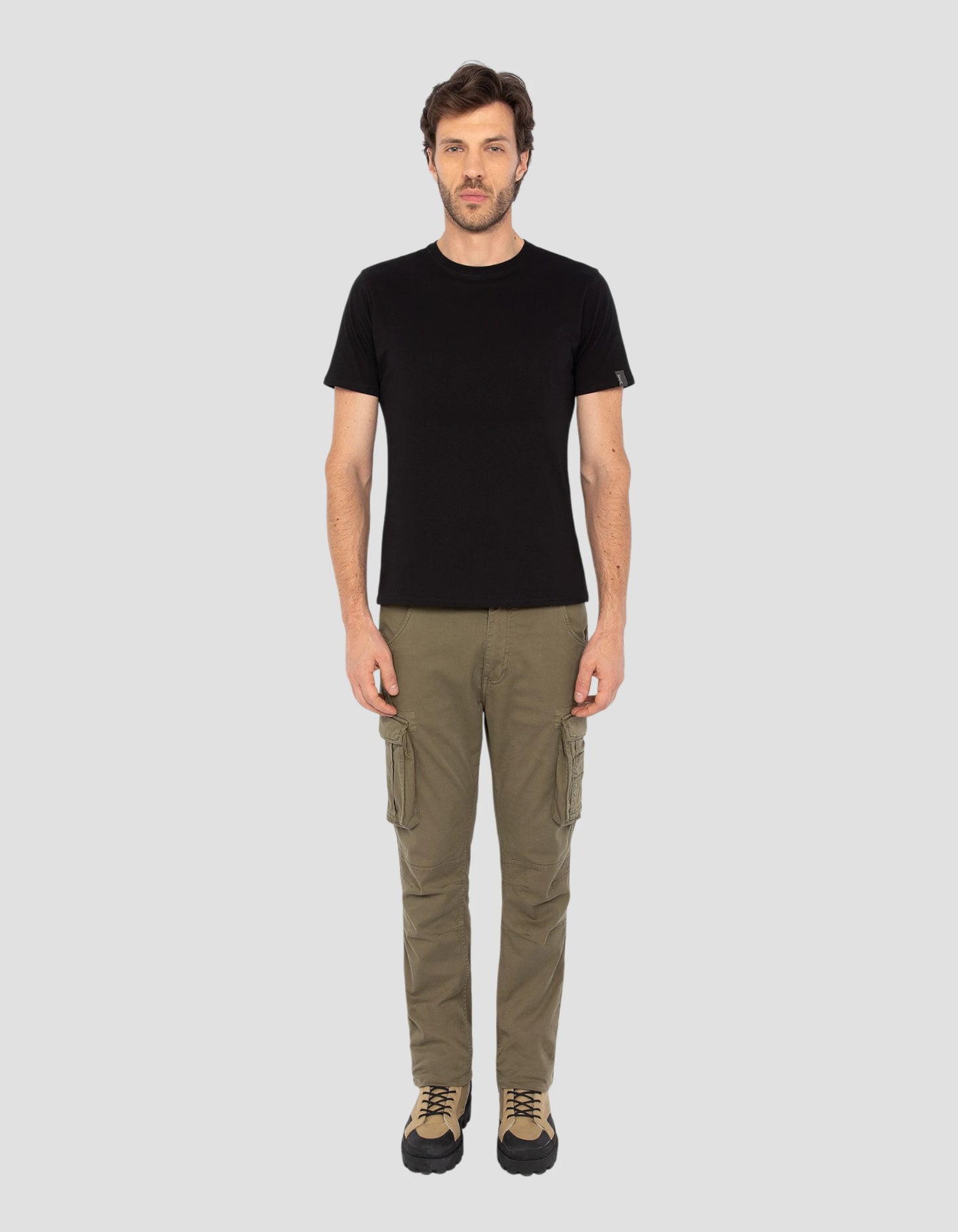 Pantalon cargo kaki multipoches