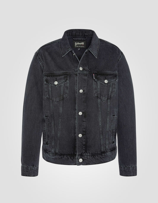 Grey trucker jacket, plus size