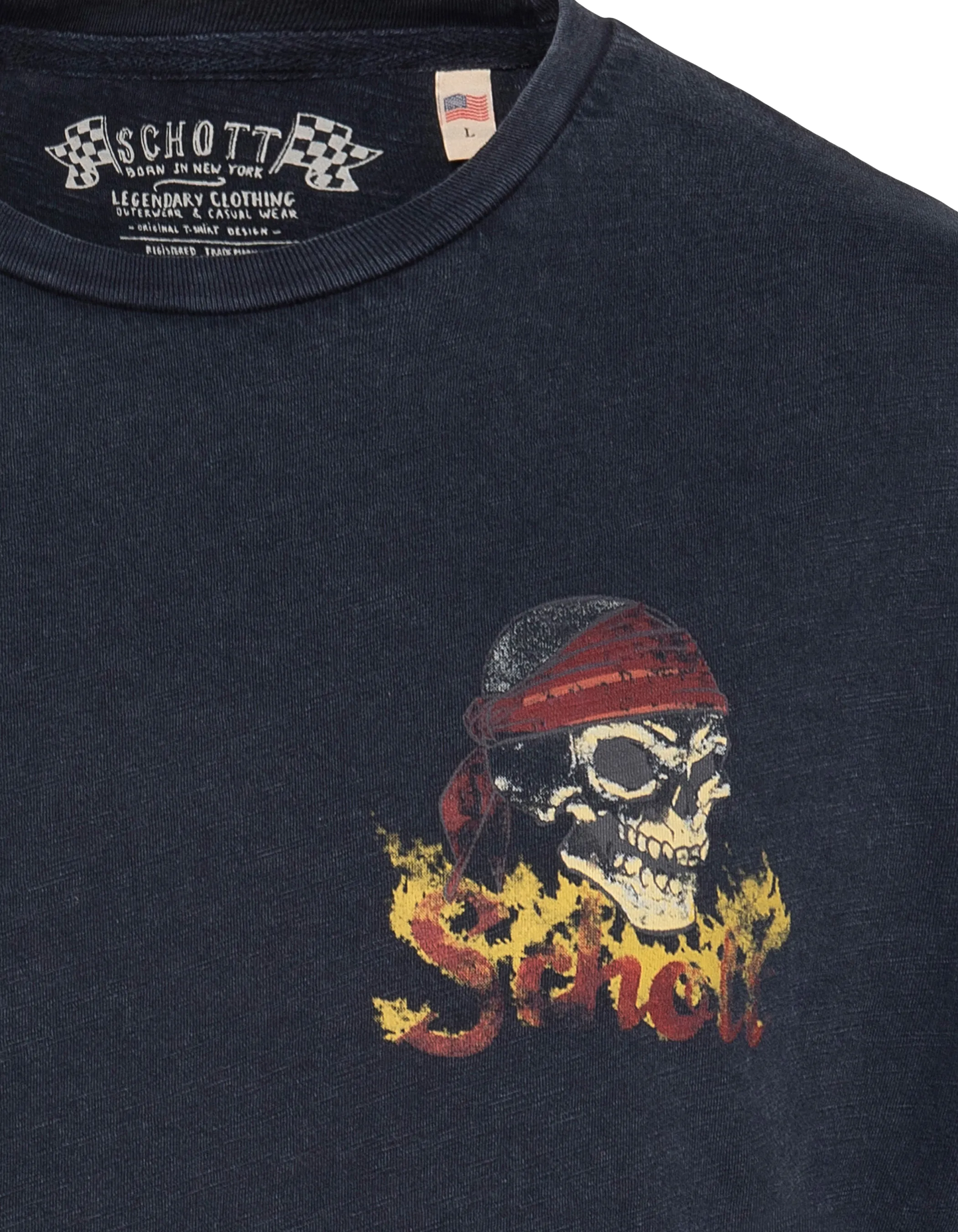 Faded black biker t-shirt, slub yarn