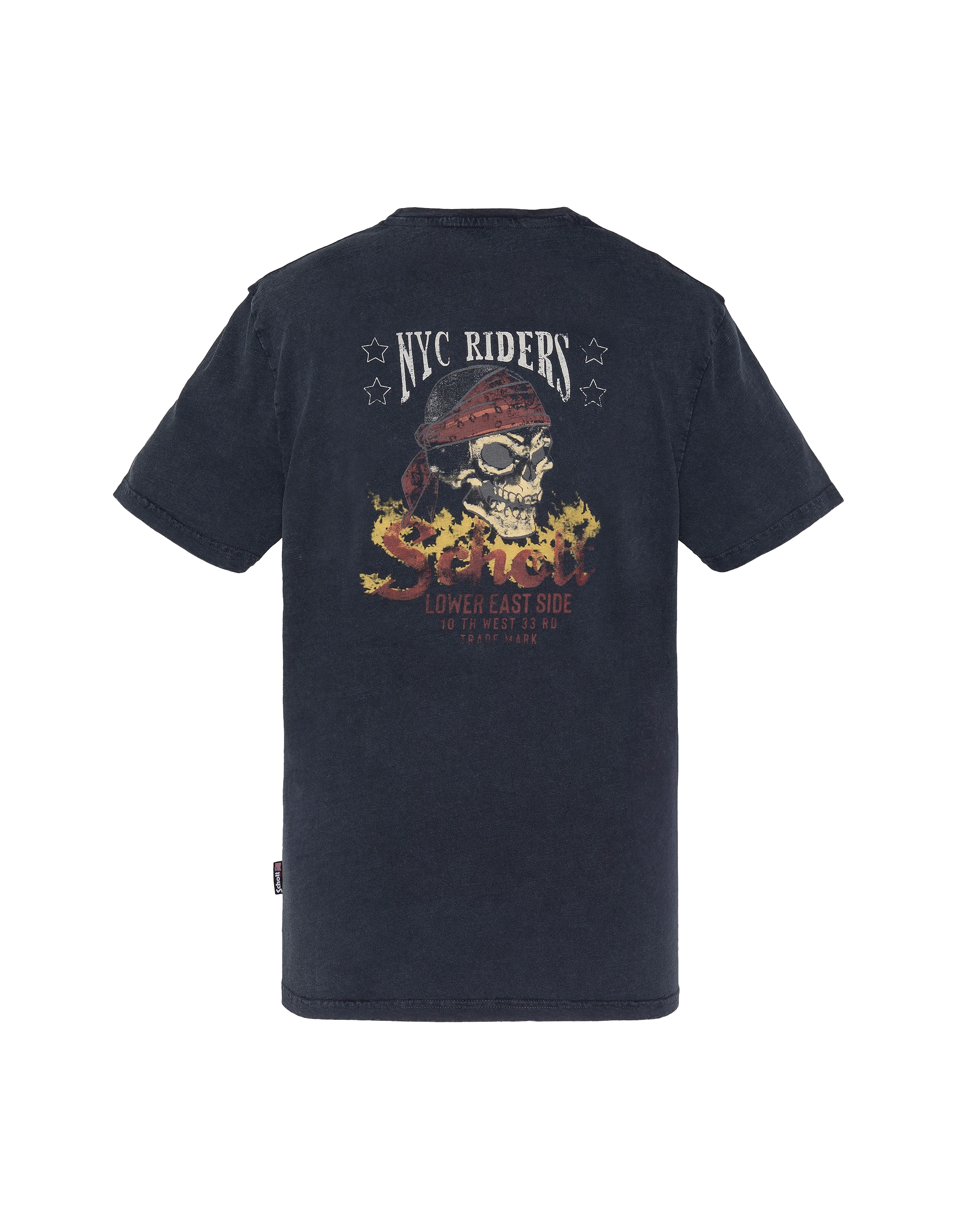 Faded black biker t-shirt, slub yarn-6