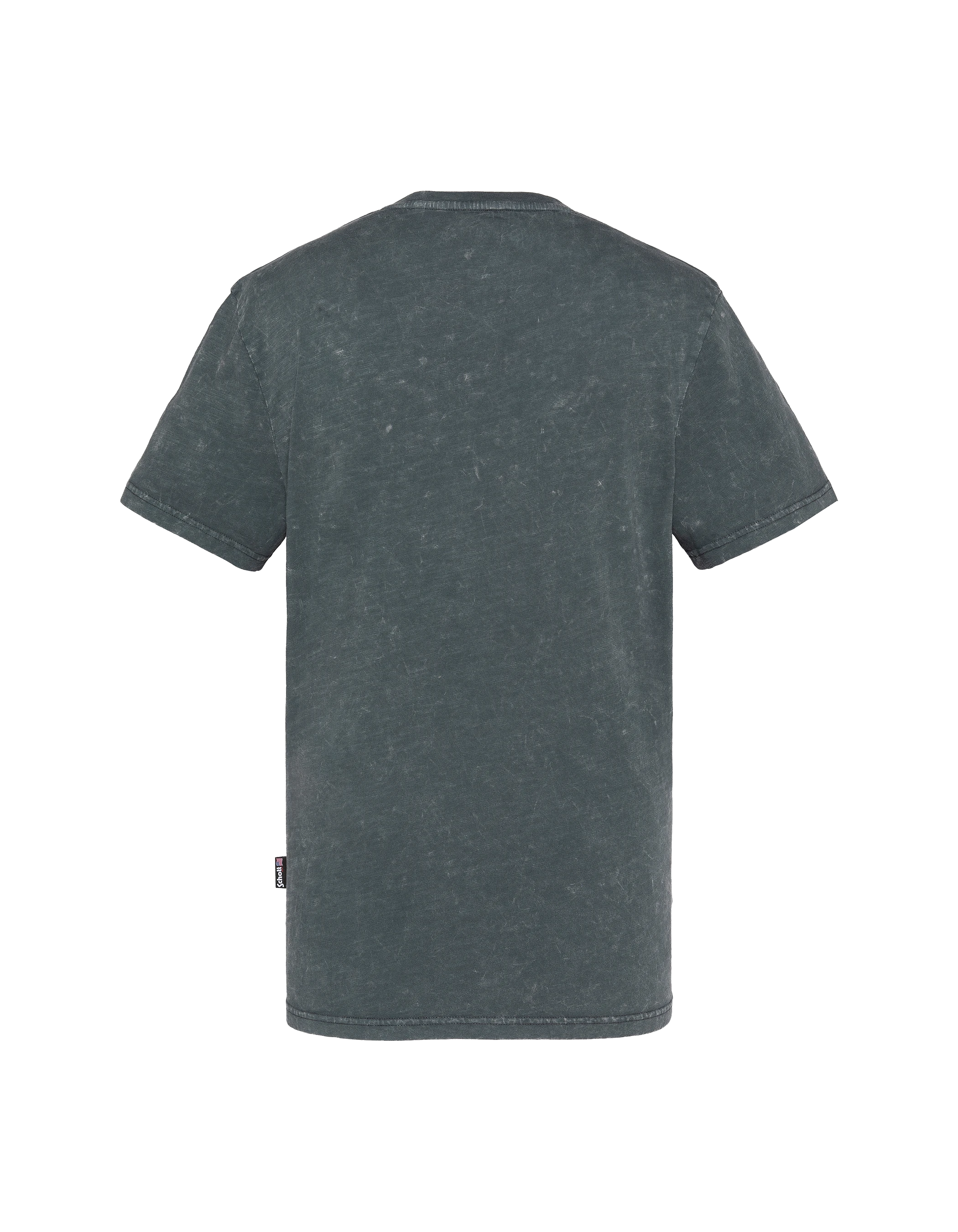 T-shirt biker antracite, effetto fiammato-2