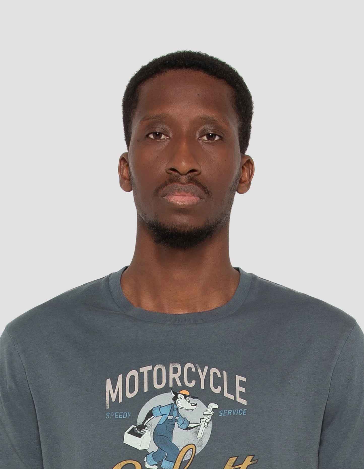 Anthracite cartoon biker t-shirt