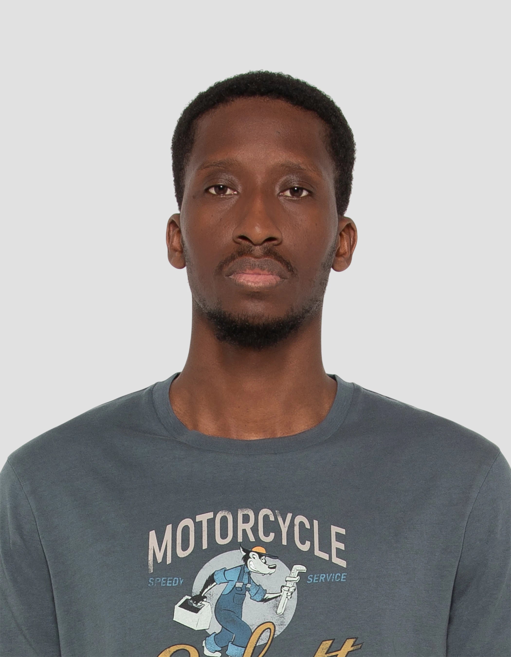 Anthracite cartoon biker t-shirt-4
