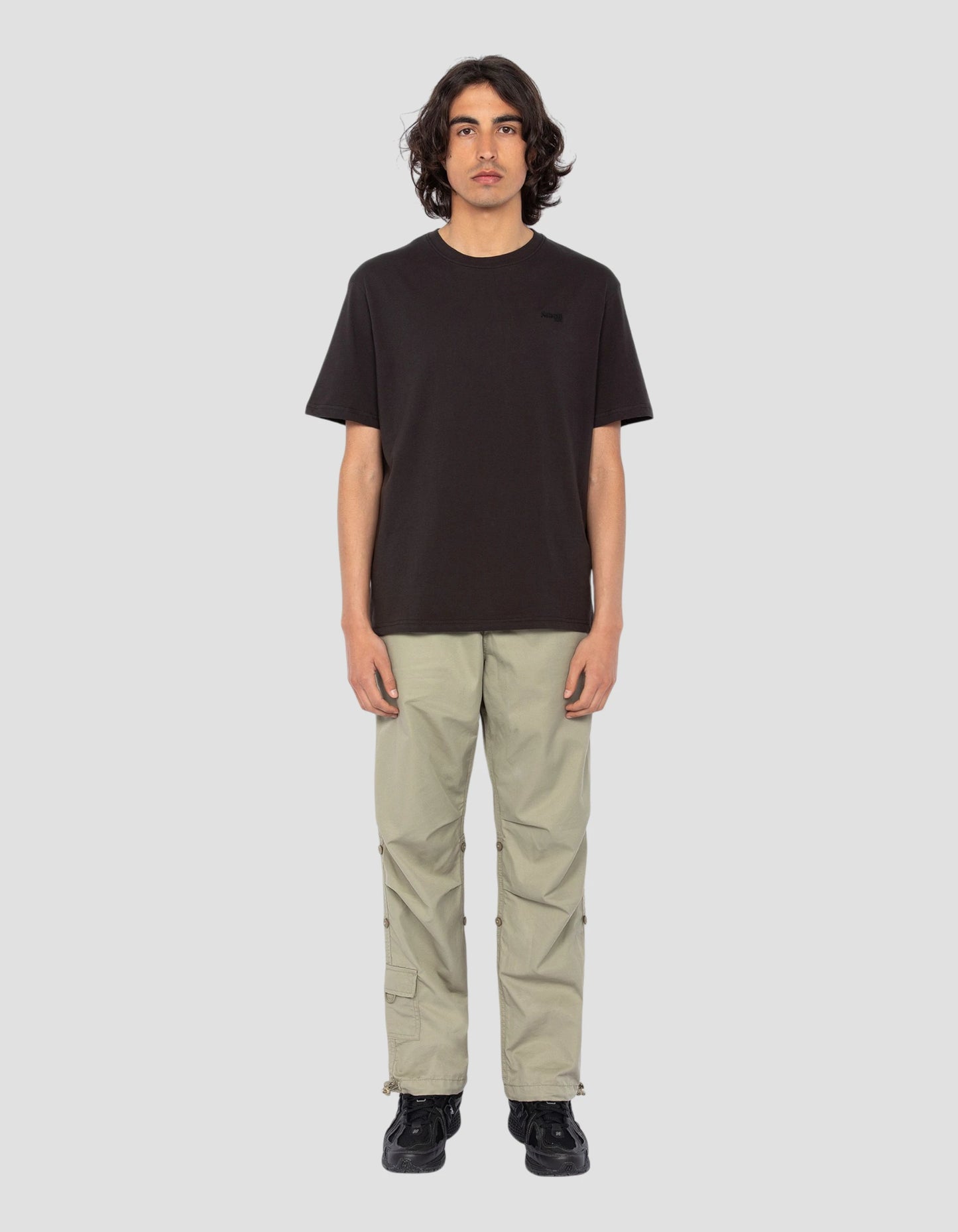 Packung mit 2 schwarzen und weißen T-Shirts runden Hals in Bio-Baumwolle