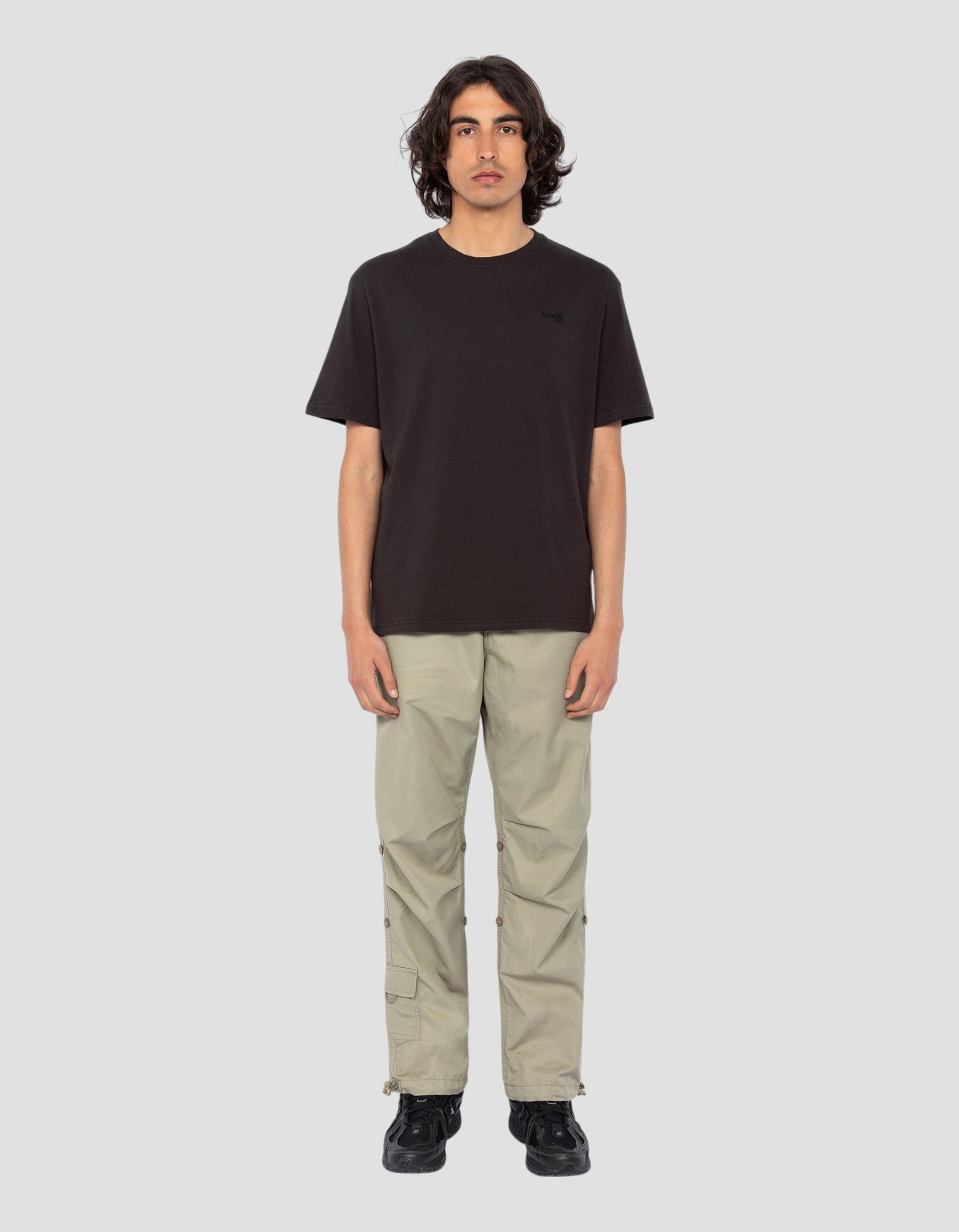 Packung mit 2 schwarzen und weißen T-Shirts runden Hals in Bio-Baumwolle-1