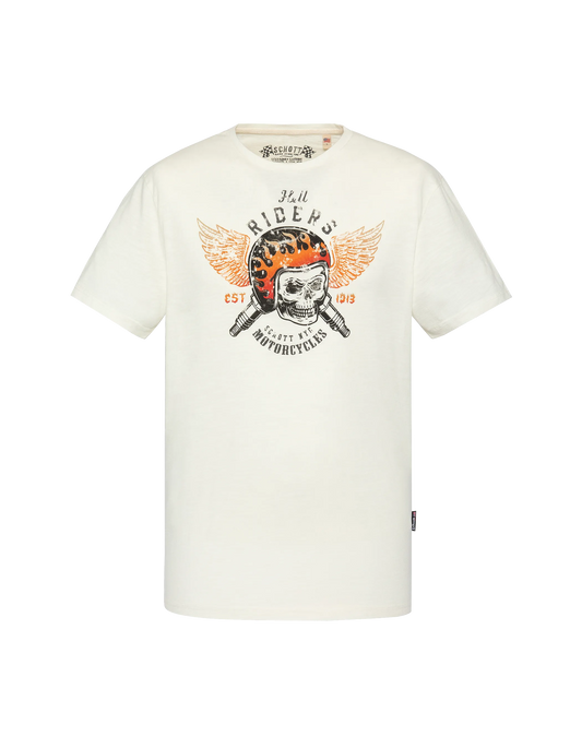 T-shirt biker blanc