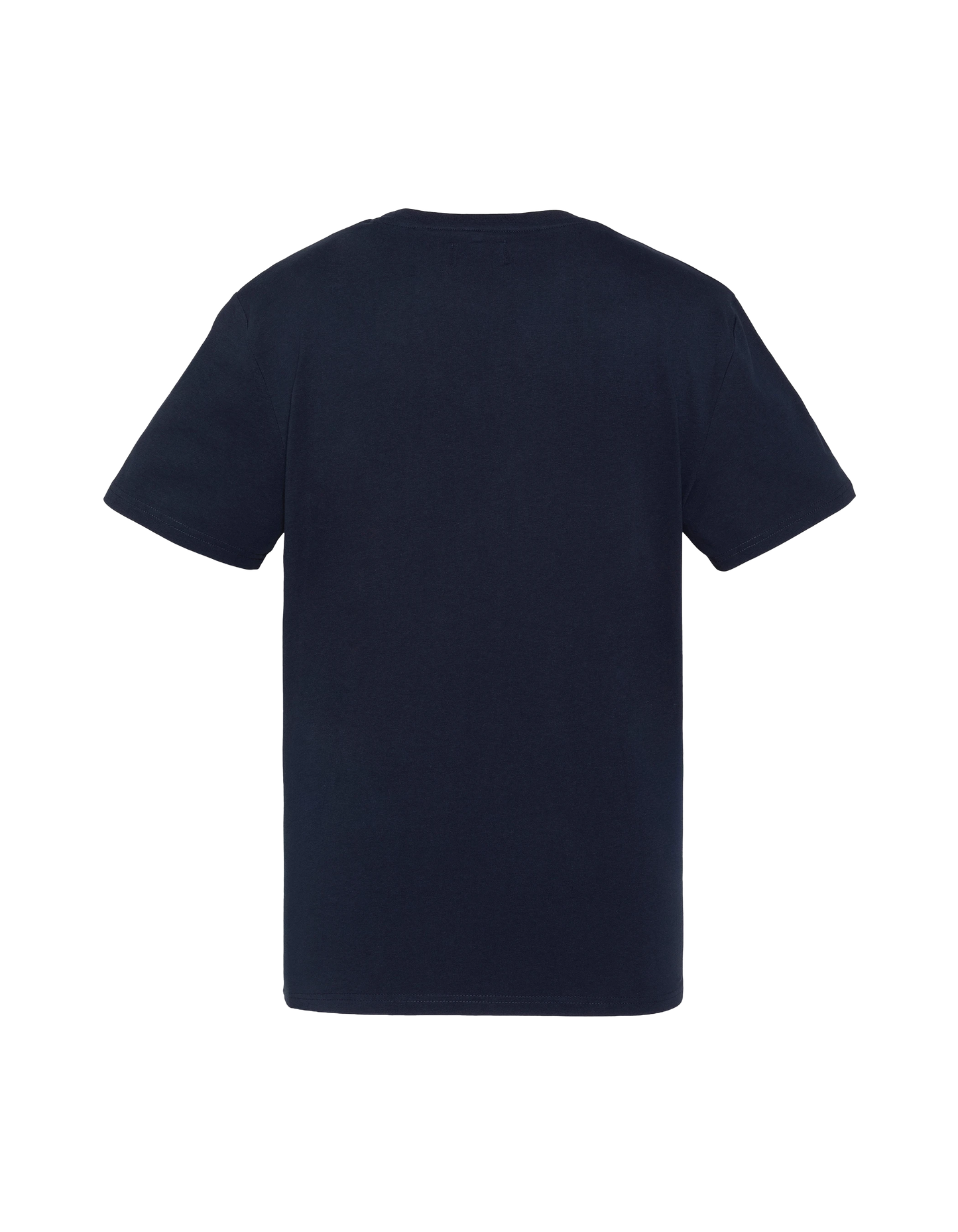 Marineblaues T-Shirt mit Vintage-Motorrad-Logo-Aufdruck