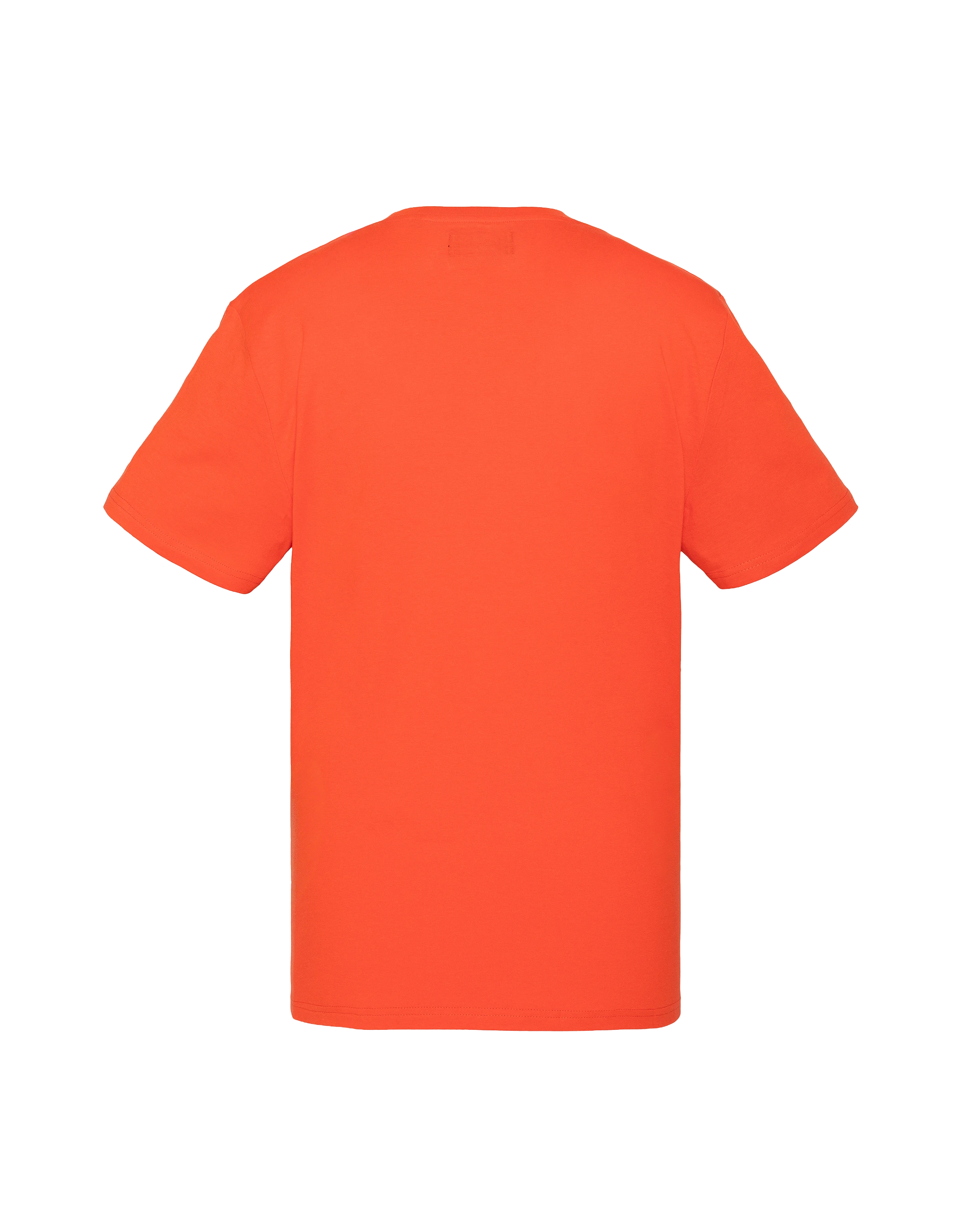 T-shirt orange imprimé logo moto vintage-2