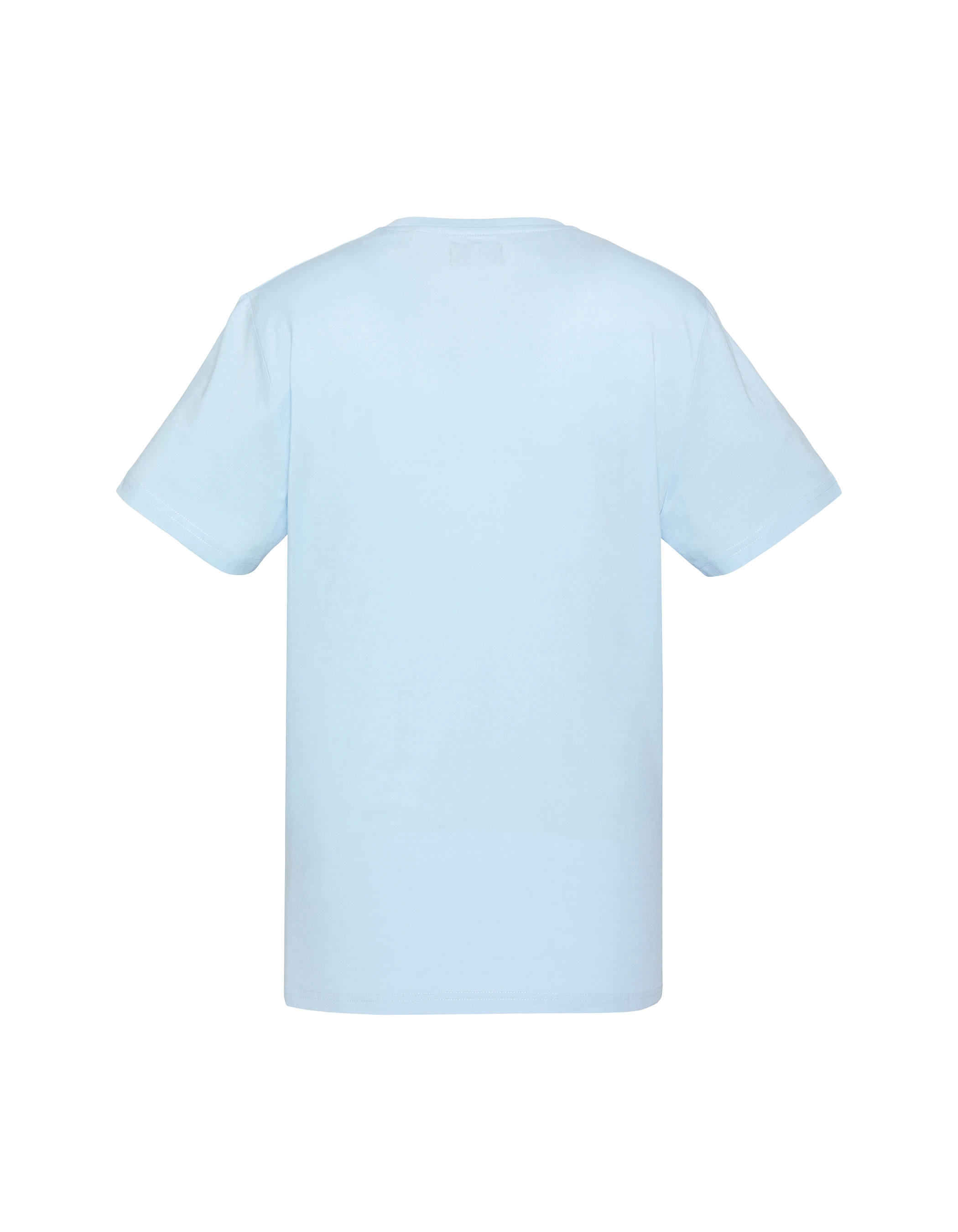Himmelblaues T-Shirt mit Vintage-Motorrad-Logo-Aufdruck-2