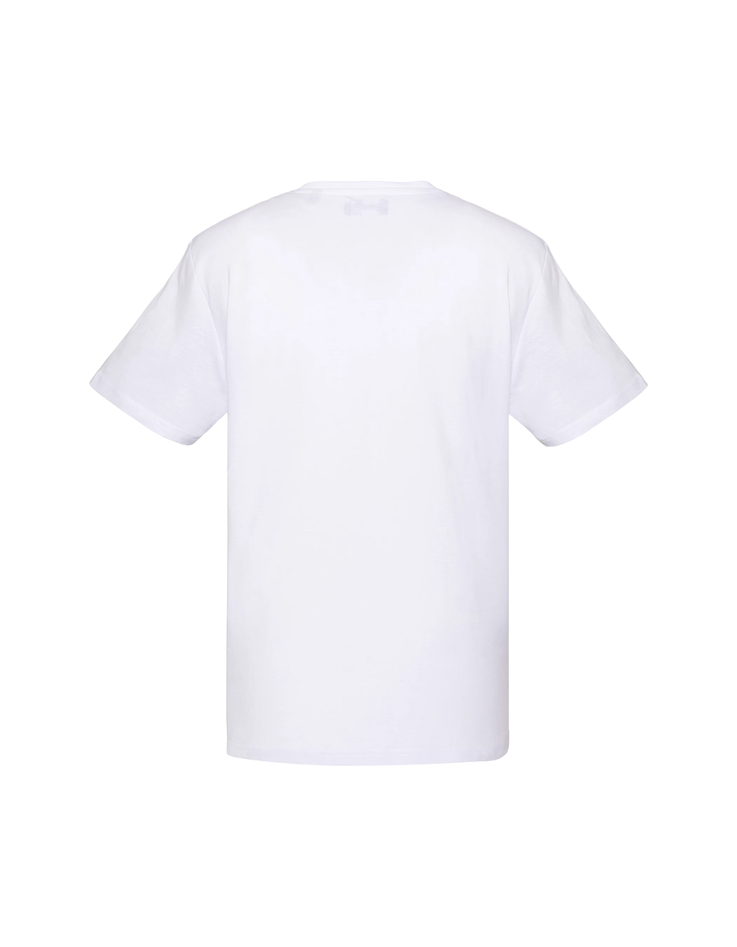 Weißes T-Shirt mit Vintage-Motorrad-Logo-Aufdruck