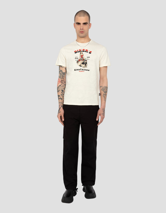 Weiße Biker Pin-up T-Shirt