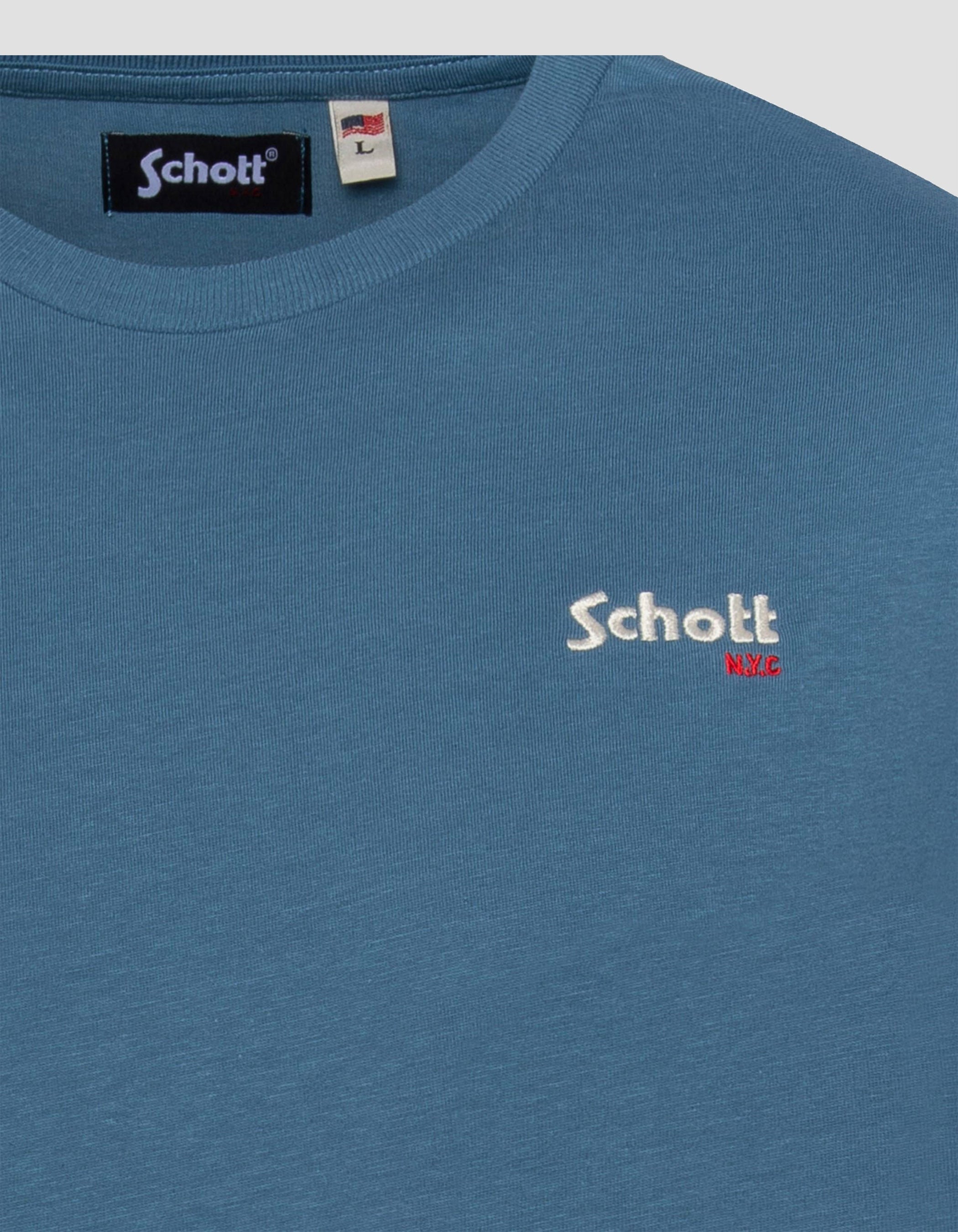 Blue embroidered t-shirt-3