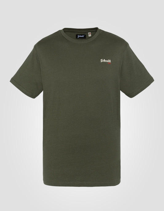 T-shirt brodé kaki