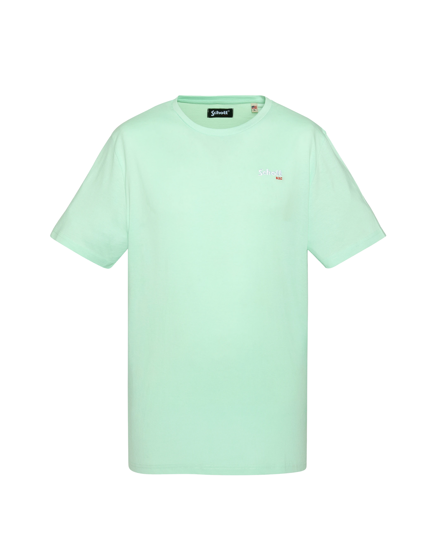 Pastellgrünes besticktes T-Shirt