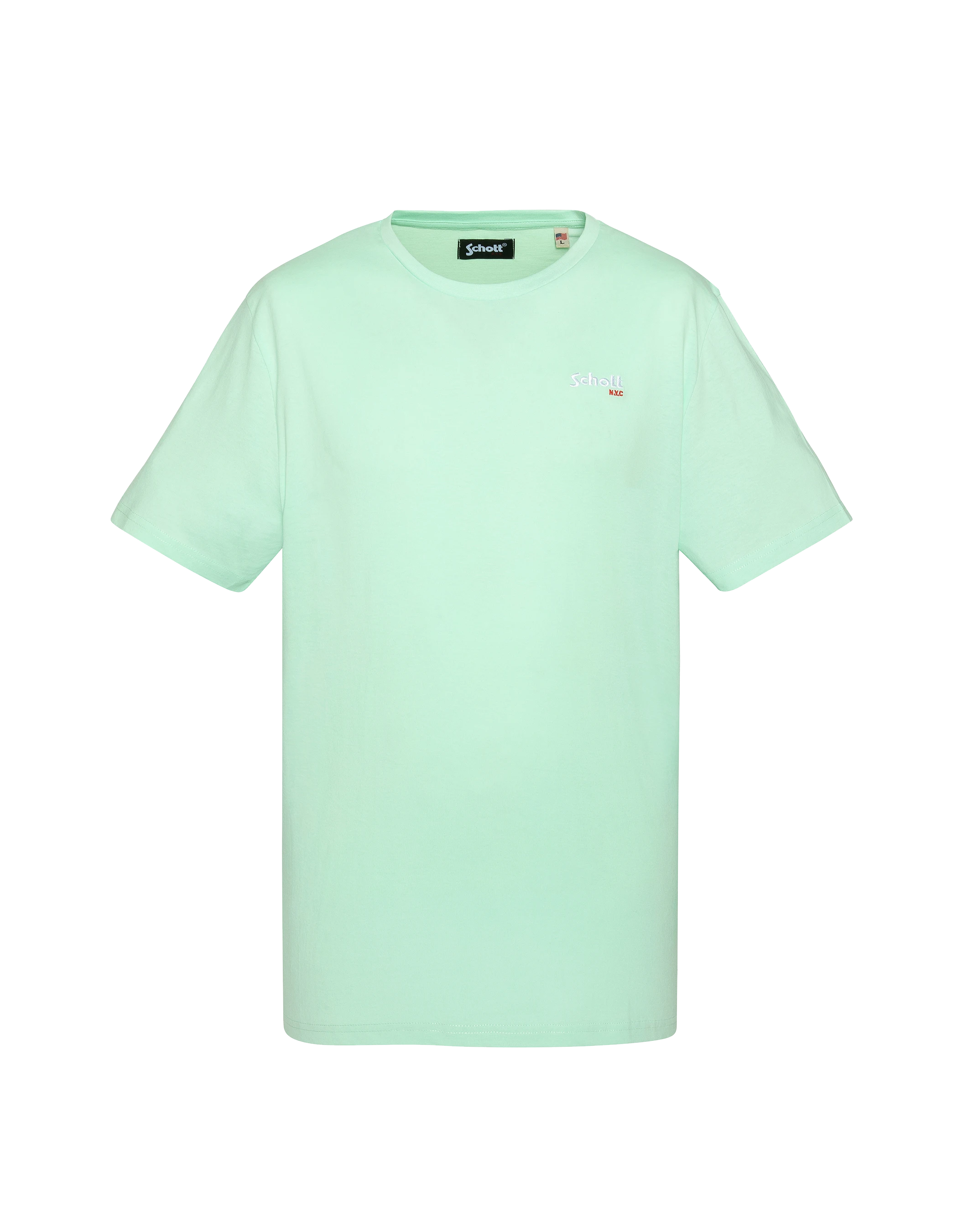 Pastellgrünes besticktes T-Shirt-1