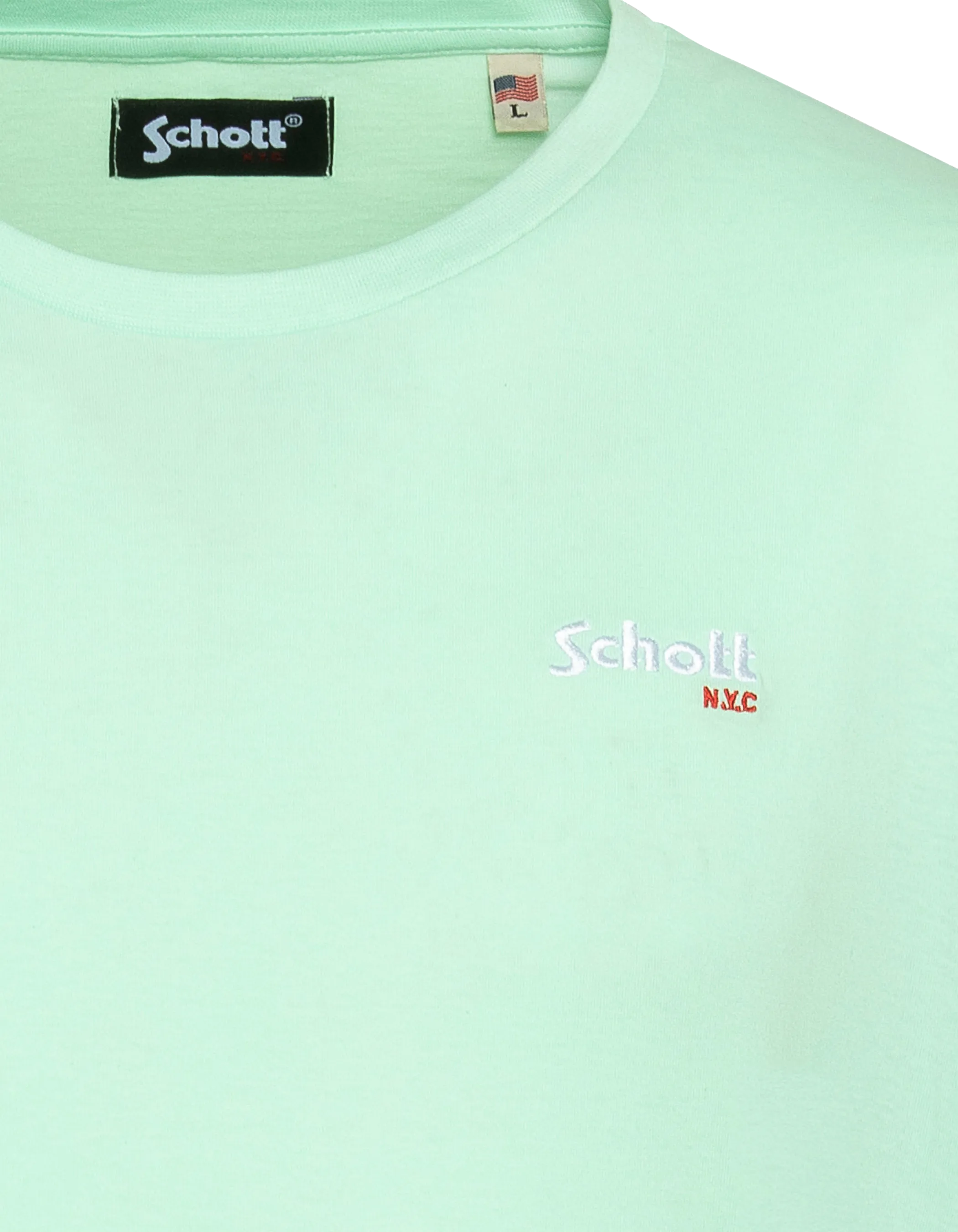 Pastellgrünes besticktes T-Shirt-3