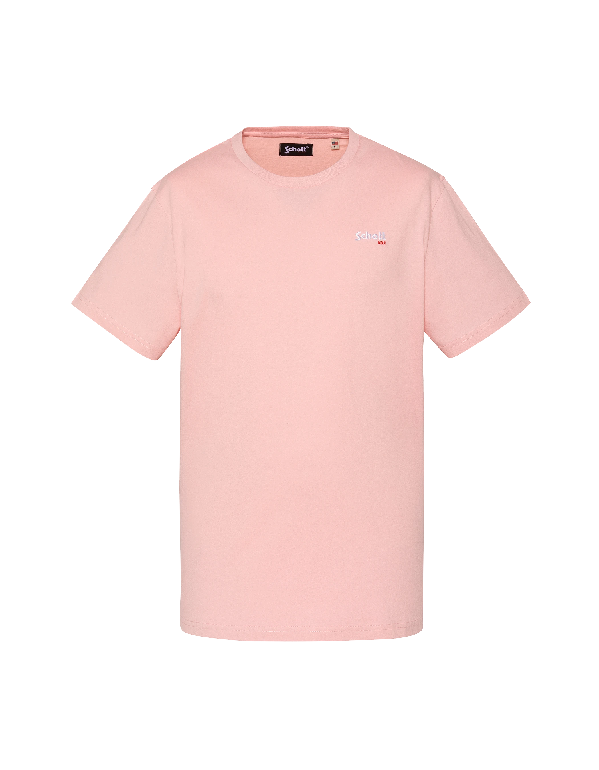 T-shirt brodé rose pâle-1