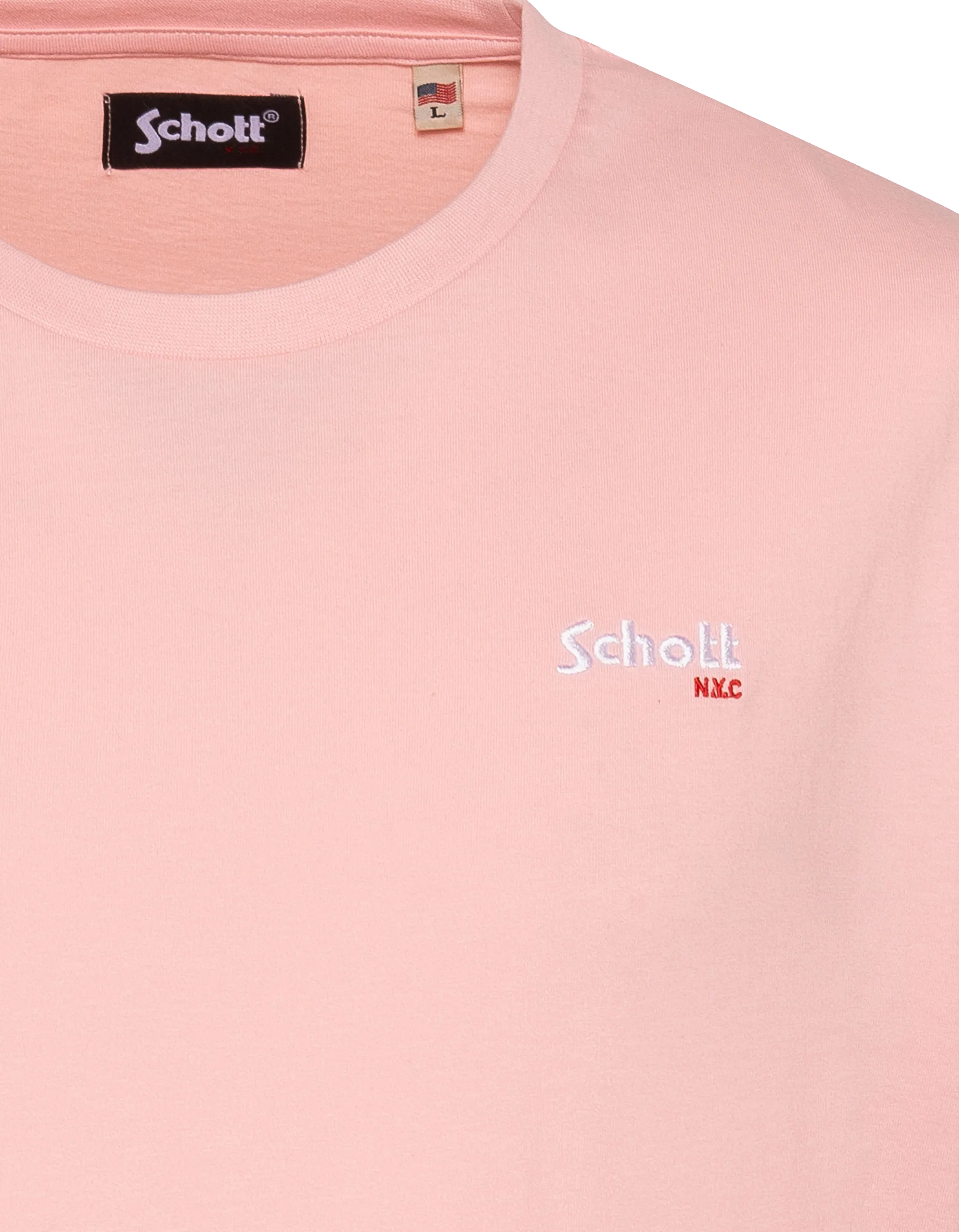 T-shirt brodé rose pâle-3