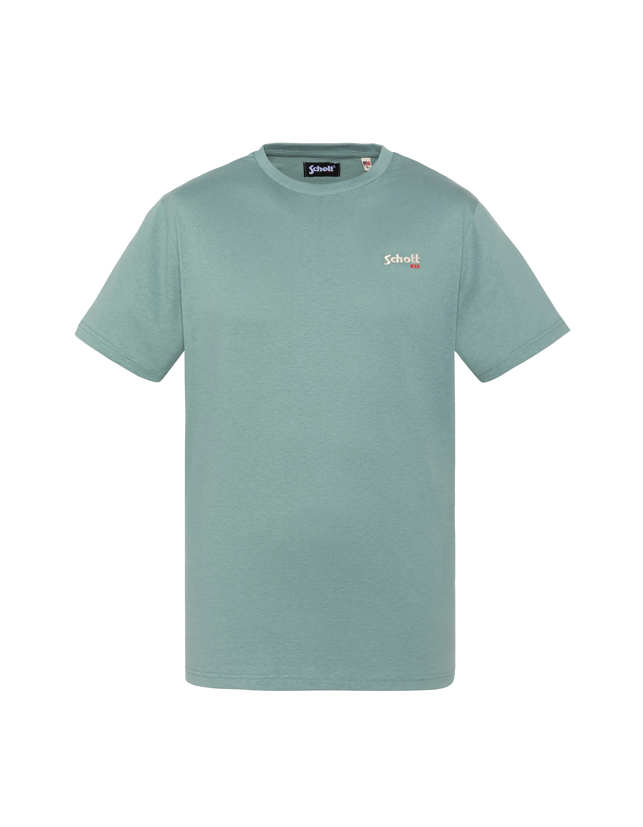 T-shirt brodé sage kaki-1