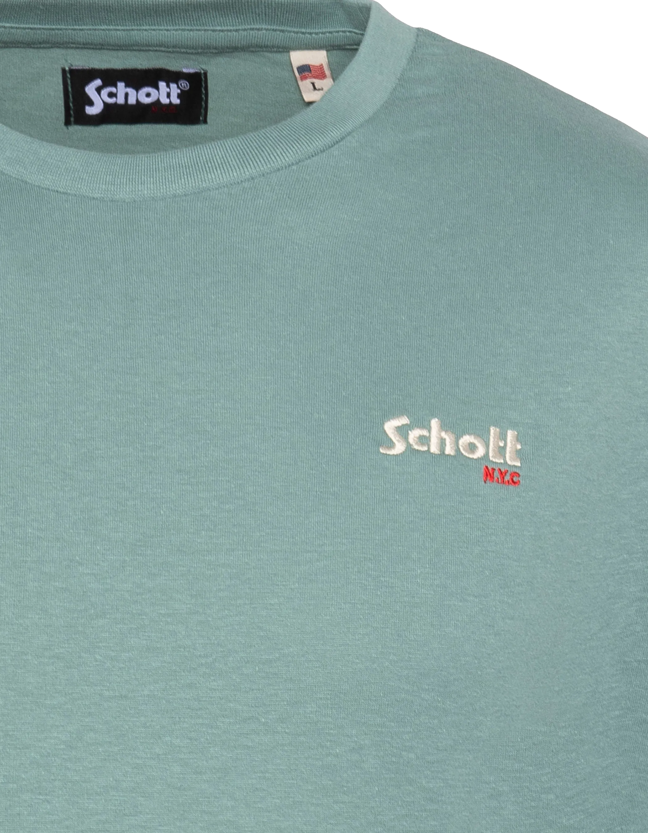 Sage khaki embroidered t-shirt-3