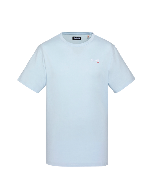 T-shirt brodé bleu ciel