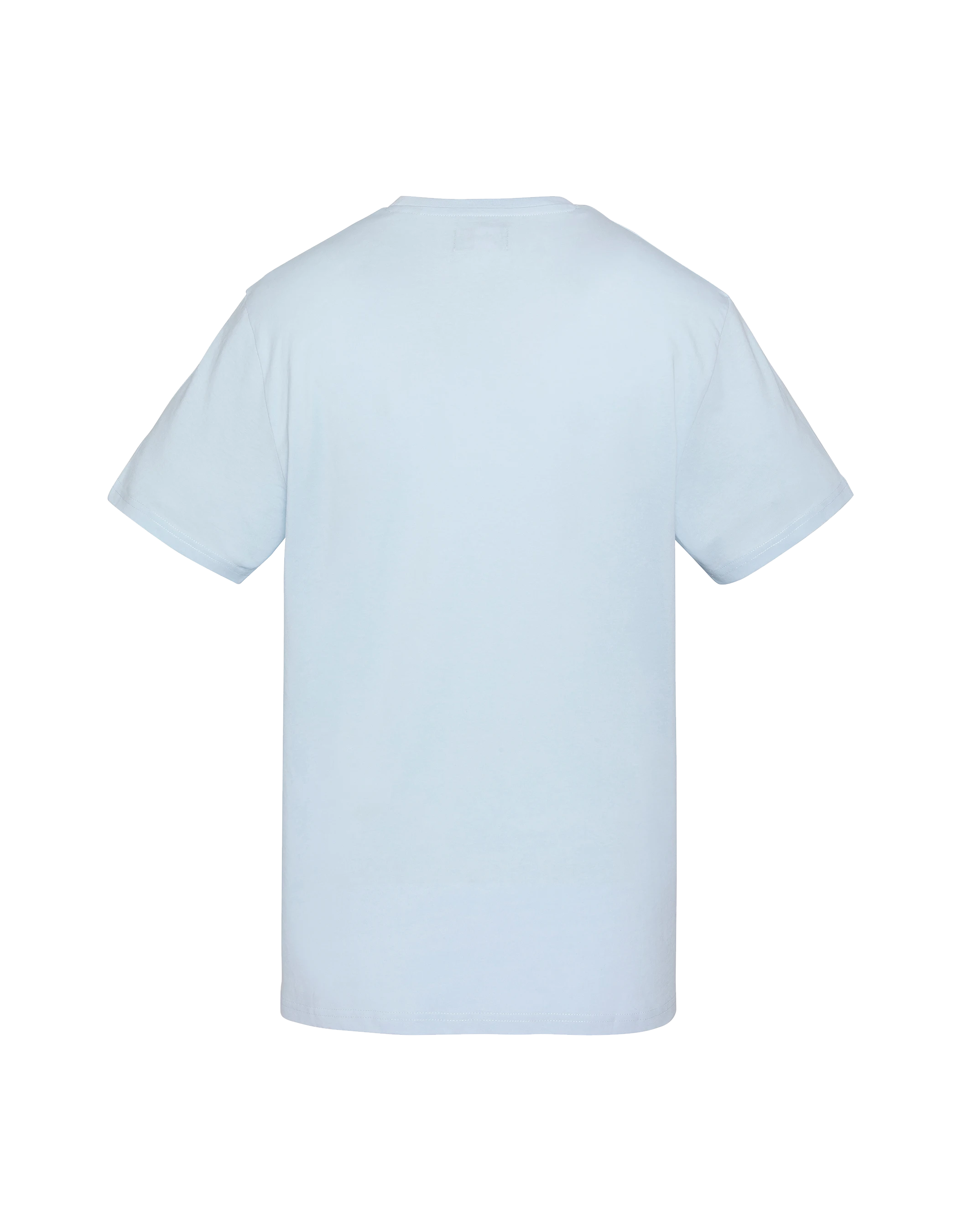 Himmelblaues besticktes T-Shirt-2