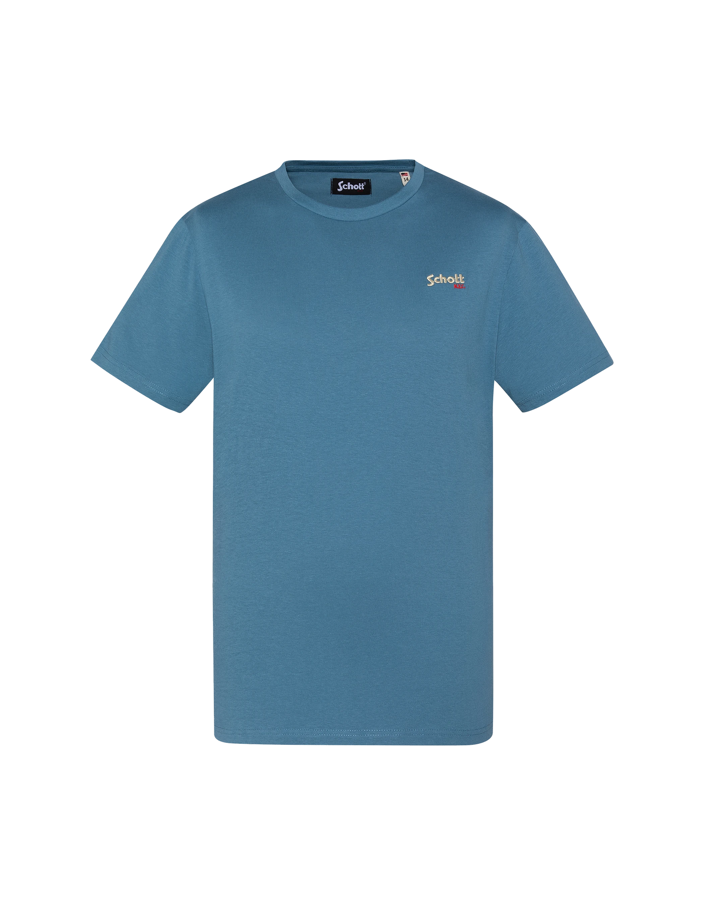 Camiseta azul bordada para niños