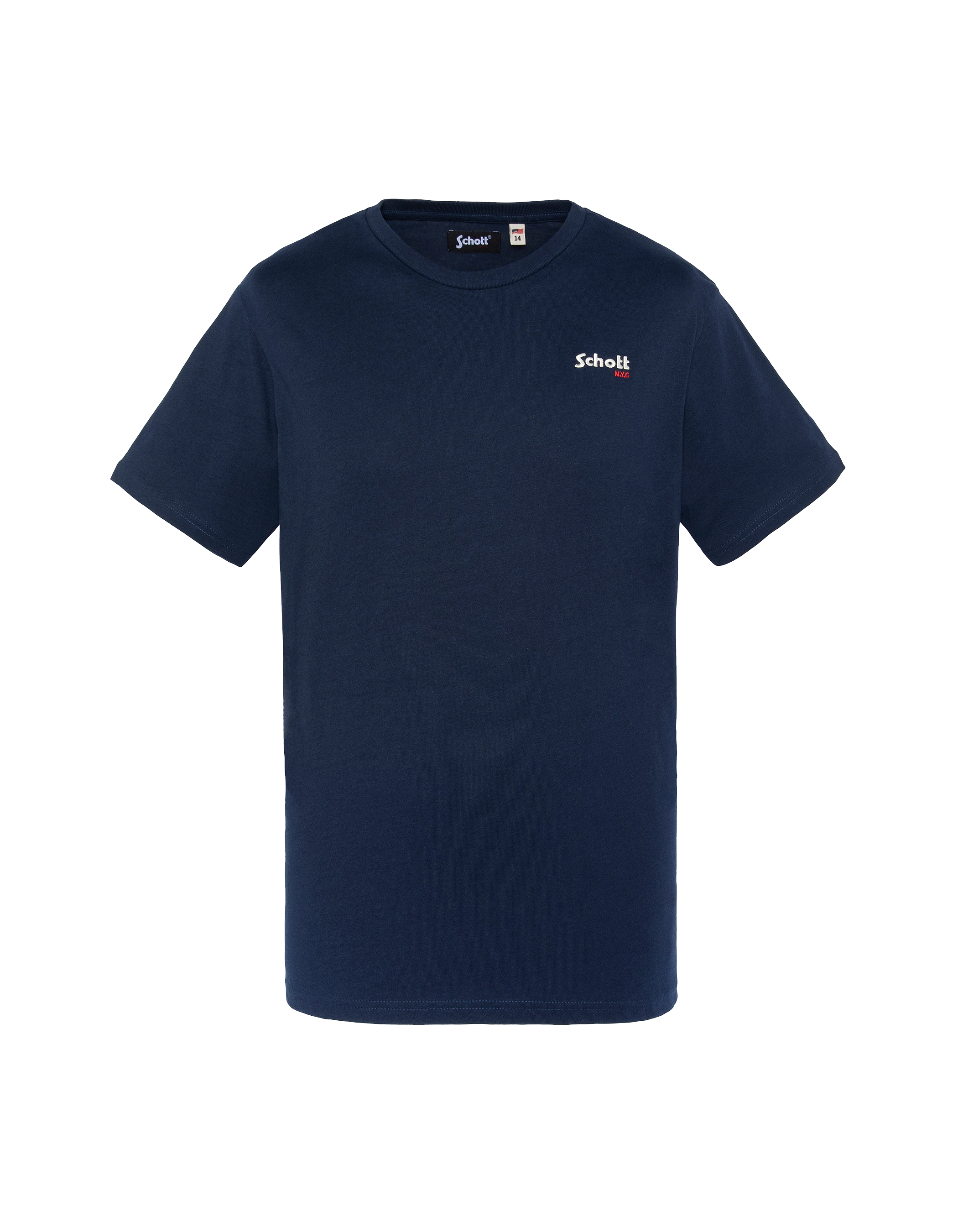 T-shirt blu scuro ricamato per bambini-1