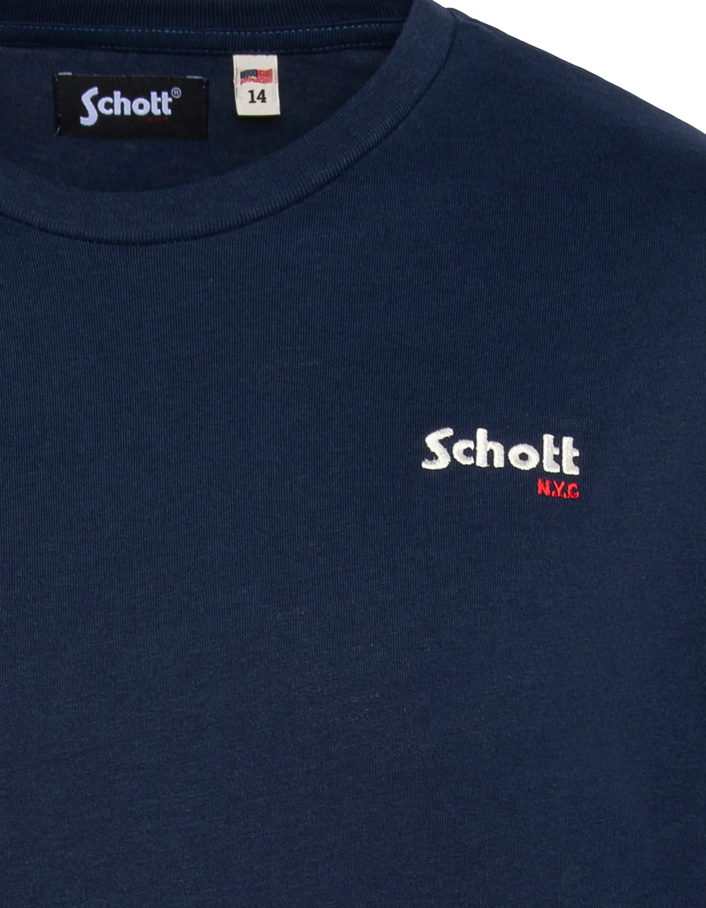 T-shirt blu scuro ricamato per bambini